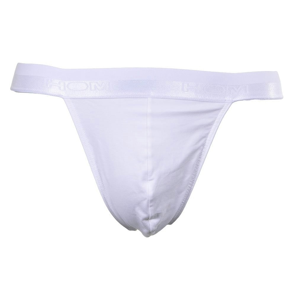 Hom Men's White Sports N Colours Tanga Brief, - M