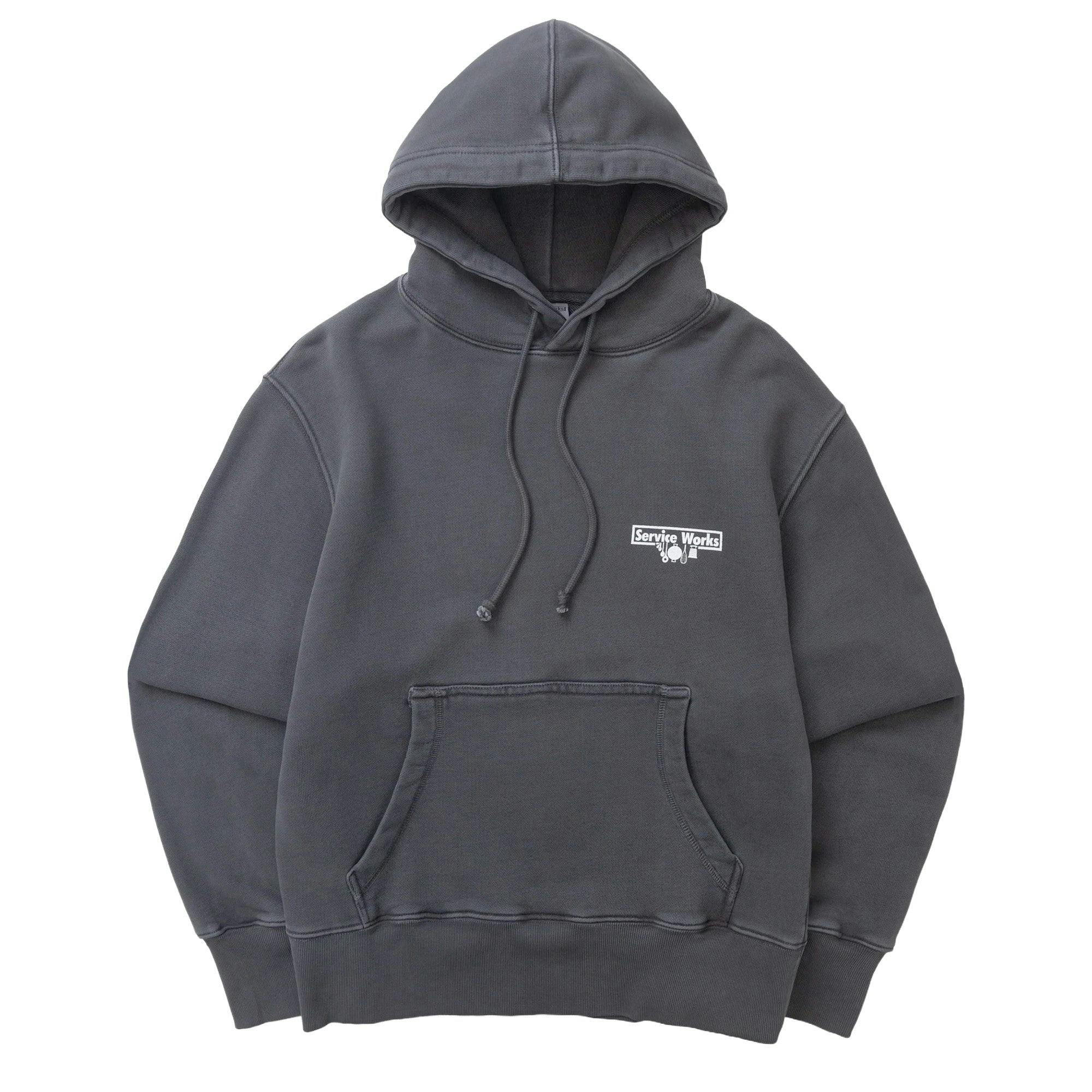 Service Works Black Loopback Trademark Hoodie - Medium