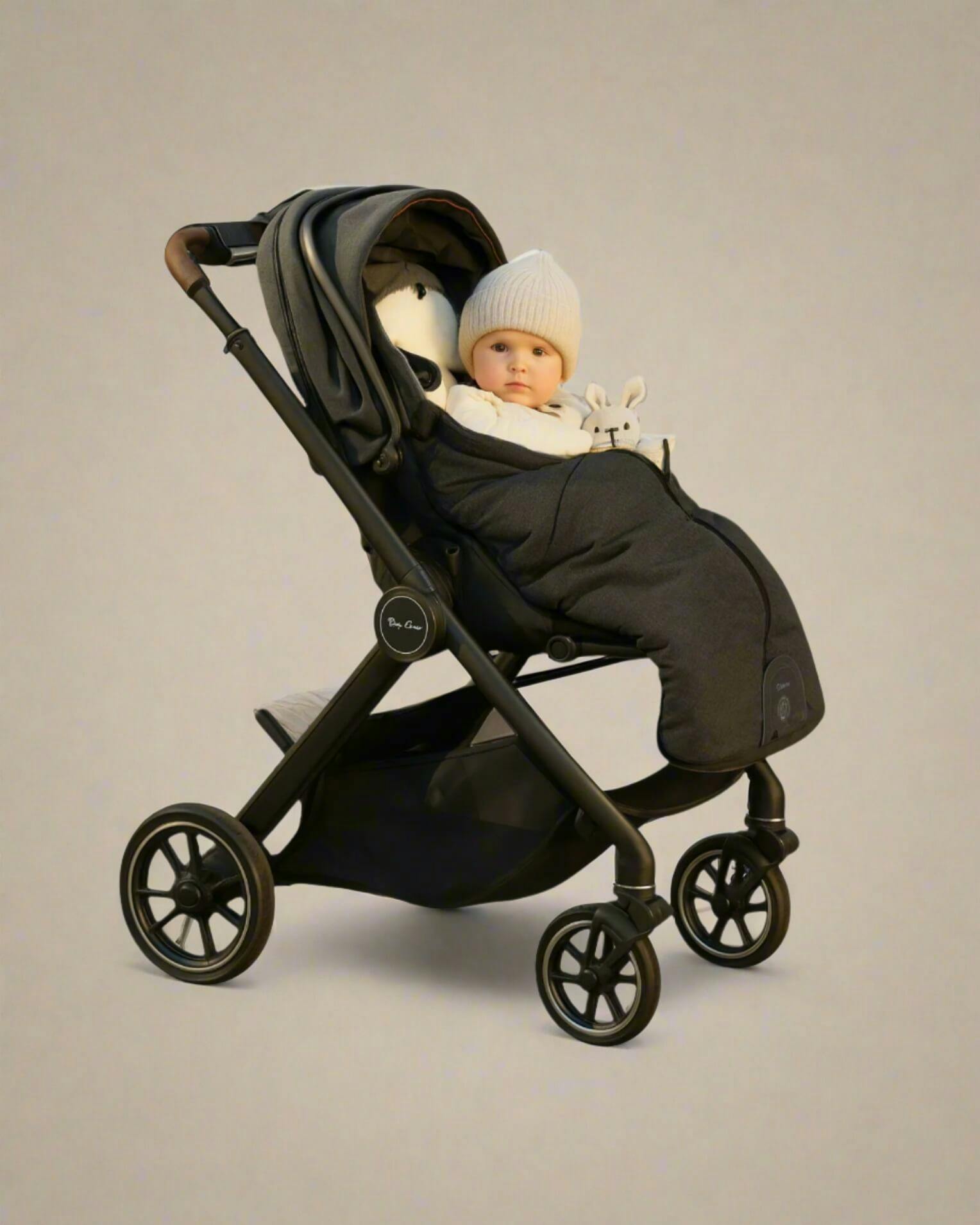 Naturally Sheepskins Black Baby Merino Sheepskin Footmuff