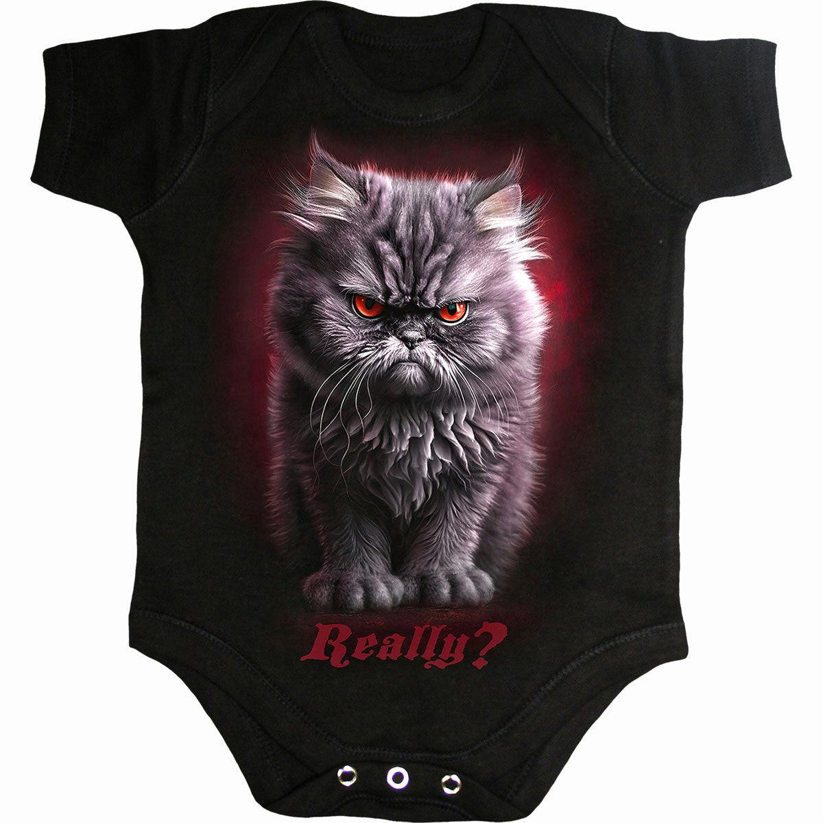 Spiral Direct Black Anger Management - Baby Sleepsuit - Xs - Digital