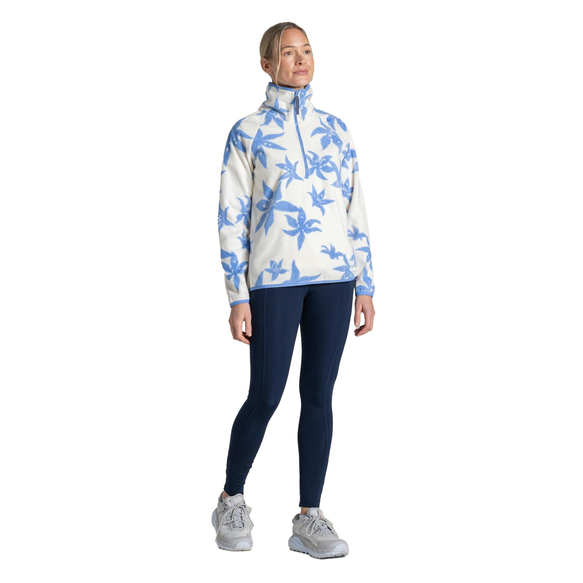 Craghoppers Women's Blue Reedmace National Trust Half Zip Fleece Top - Vinca - 16 Uk - Vinca - 100% Recycled Polyester