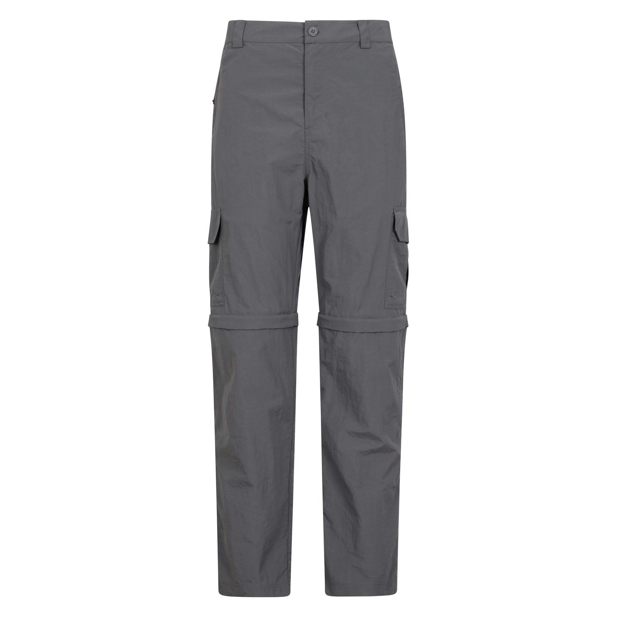 Mountain Warehouse Men's Grey Explore Zip-Off Trousers - 36S - 100% Mixed
