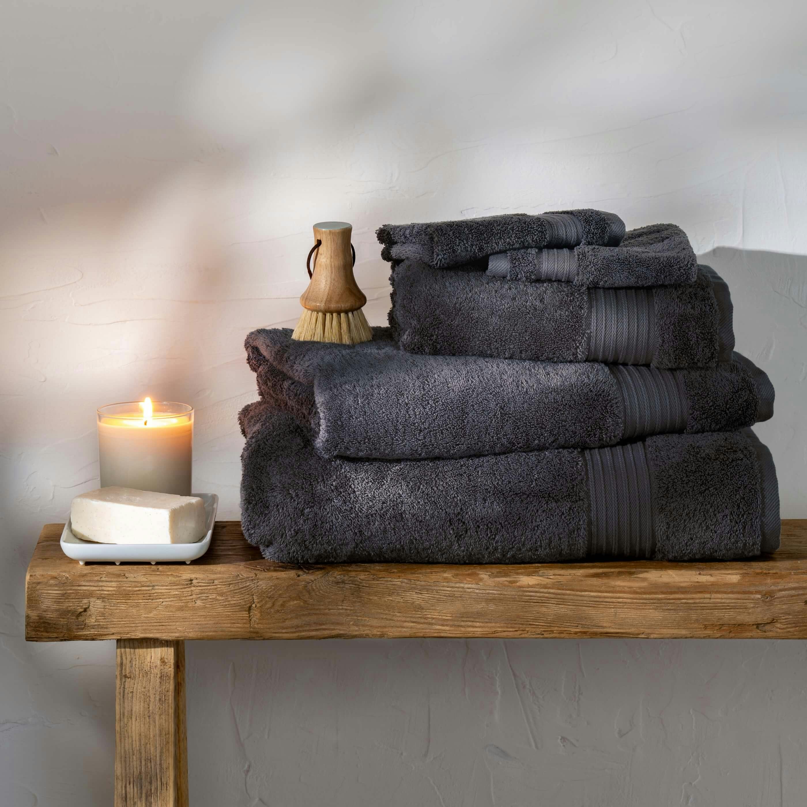 Soak&Sleep Green Smoke Egyptian Cotton Bath Towels - Single