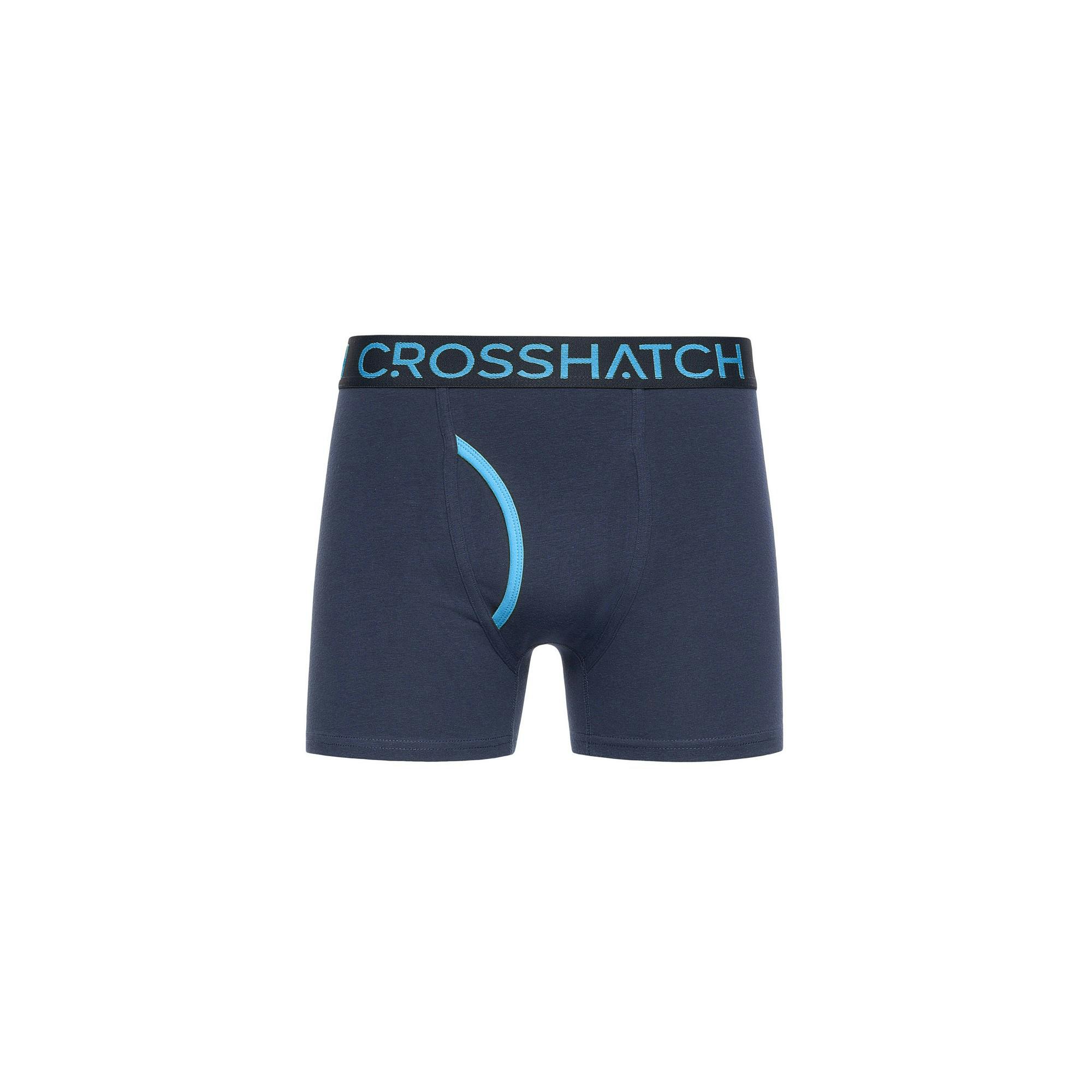 Crosshatch Men's Trioglow Boxer Shorts (Pack Of 3) - Navy - L - Navy - 95% Cotton/5% Elastane