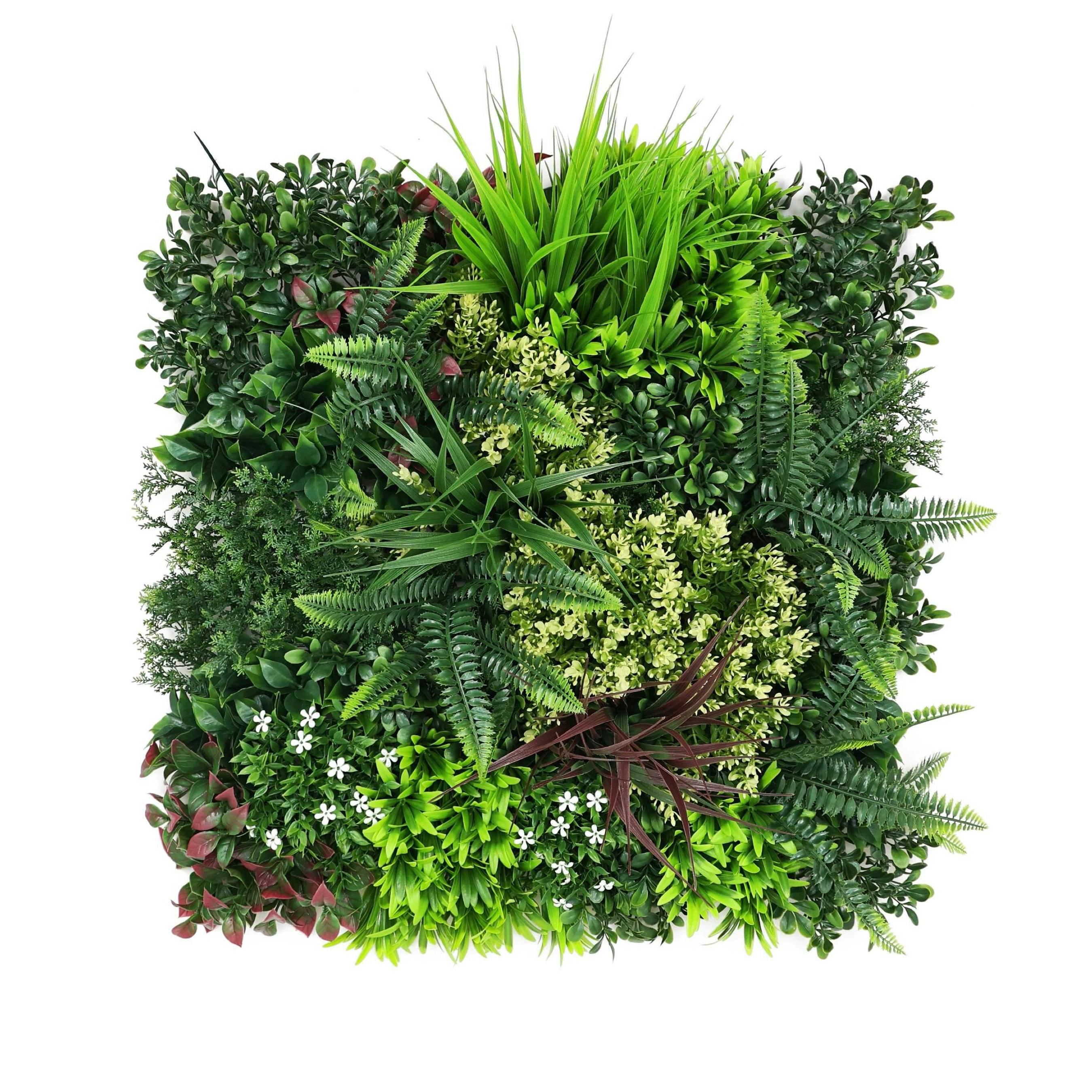 True Products Green Premium Artificial Plants Wall Panel 50 X 50Cm - Carnival D
