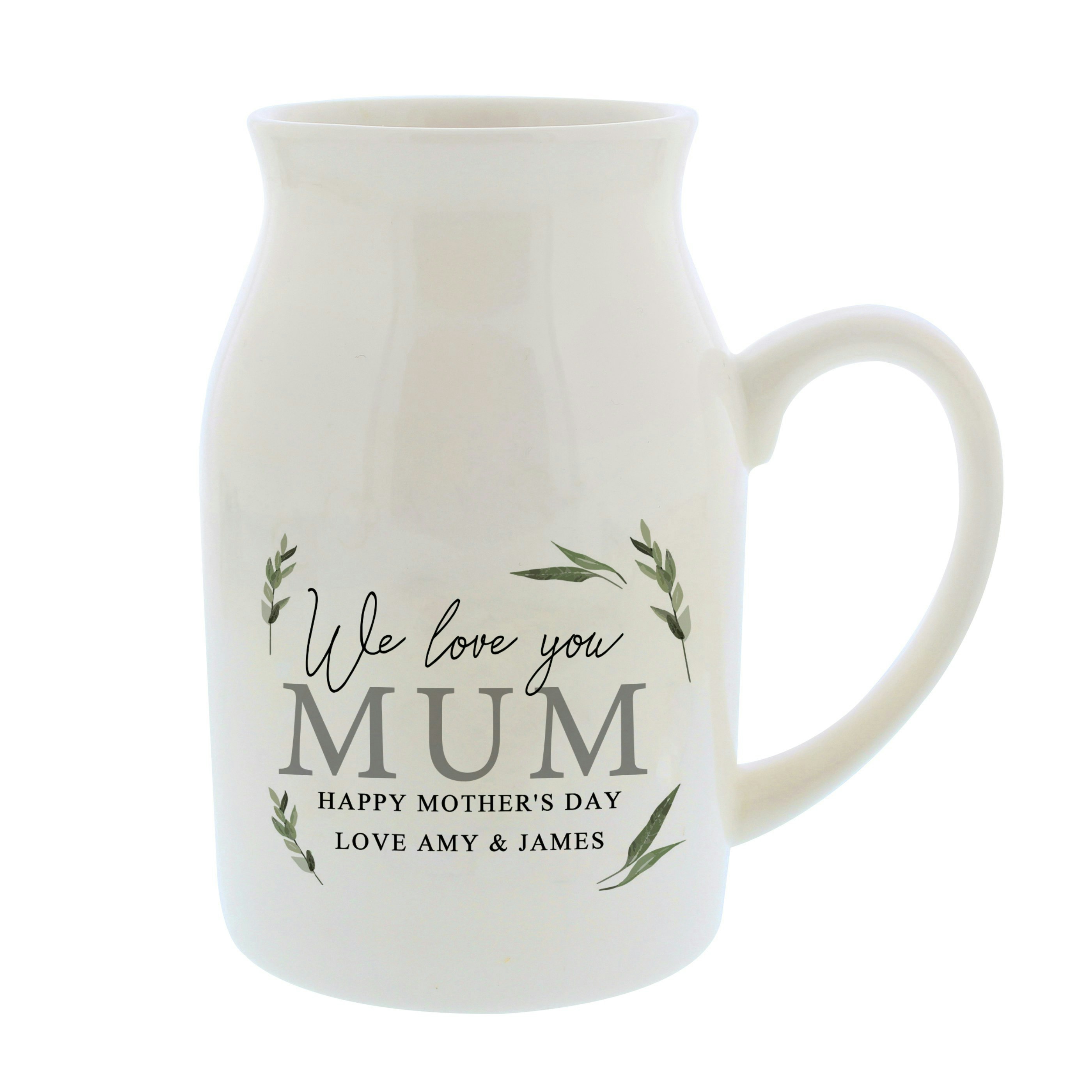 Rackhams Personalised Botanical Flower Jug Vase