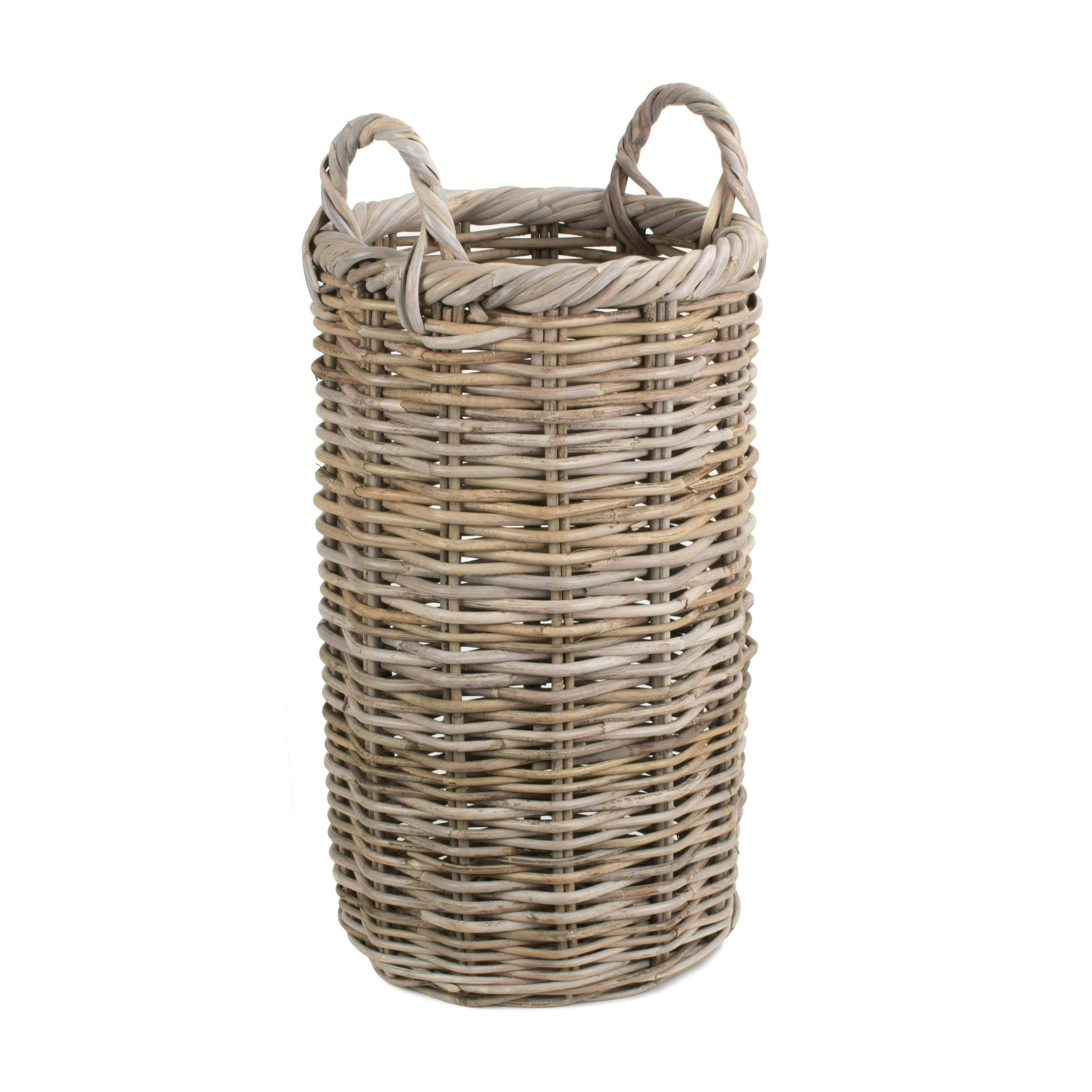 Rackhams Brown Round Rattan Umbrella Basket - Wicker - Size 1