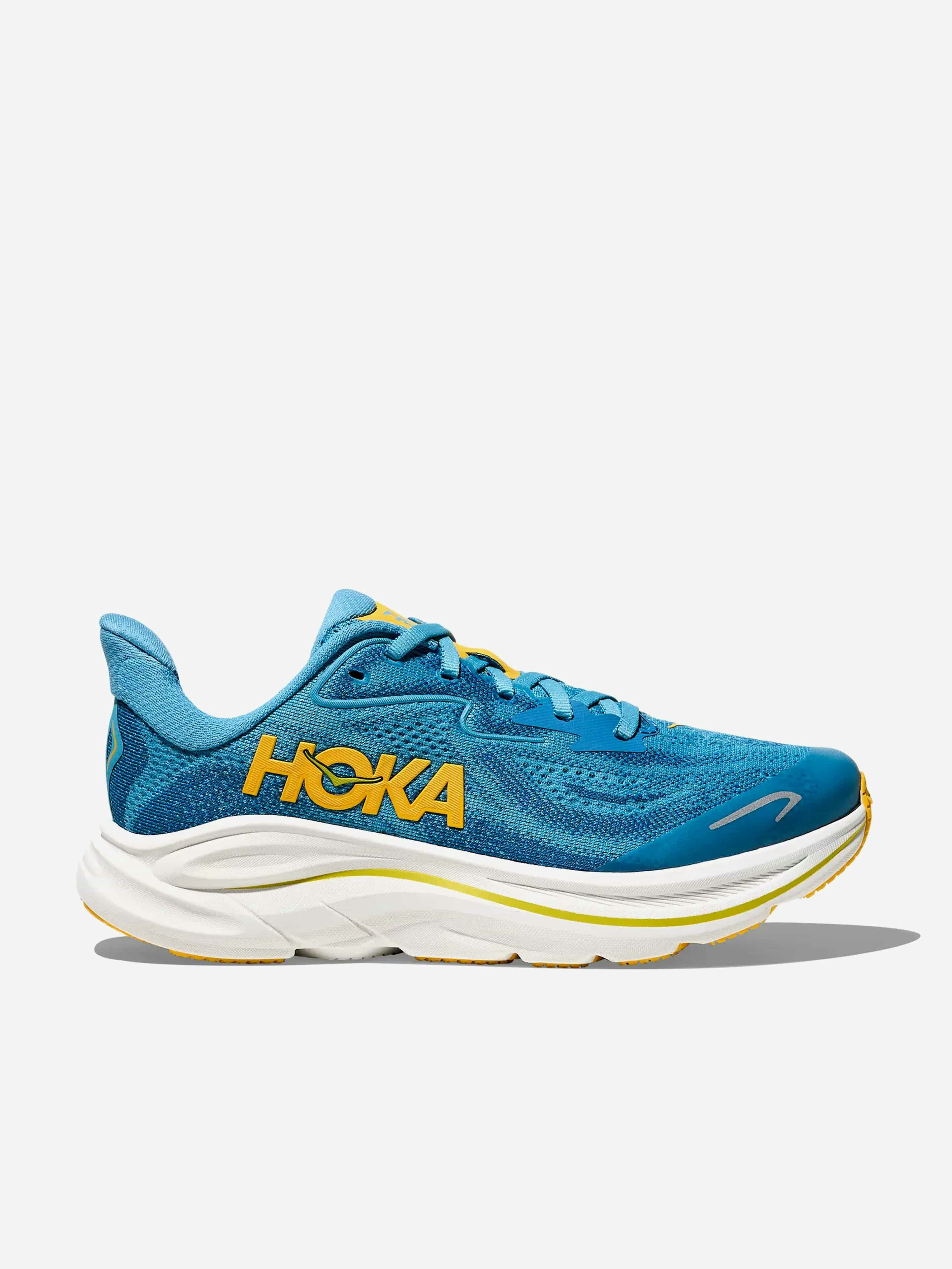Hoka Blue Kids Clifton 10 Trainers In - Eu 38 Uk 4