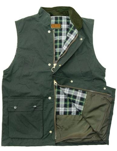 Coolandnew Brown Game Classic Wax Gilet - Olive - Xl