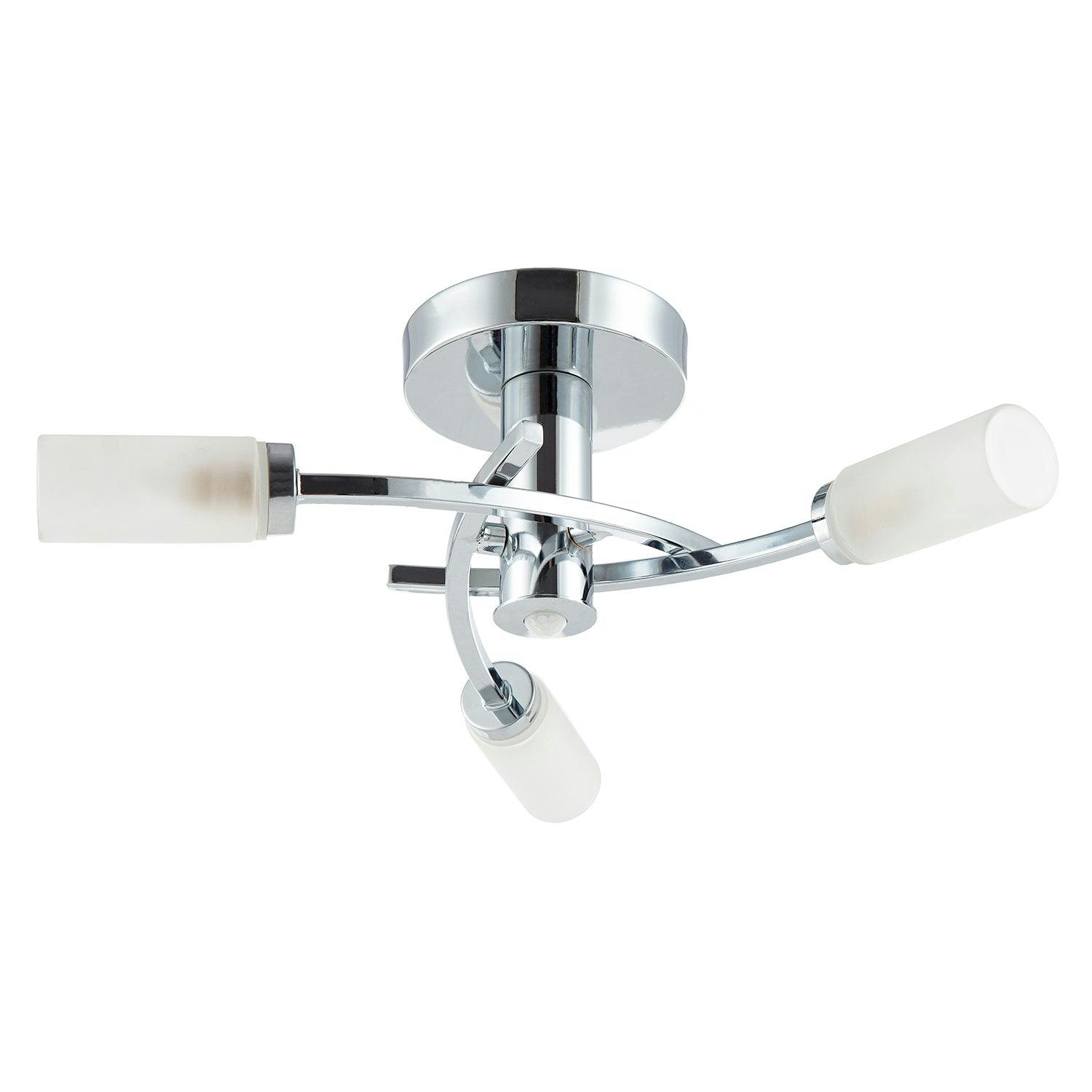 Happy Homewares Light Modern Sensor Bathroom Ceiling In Chrome With Multi Functions