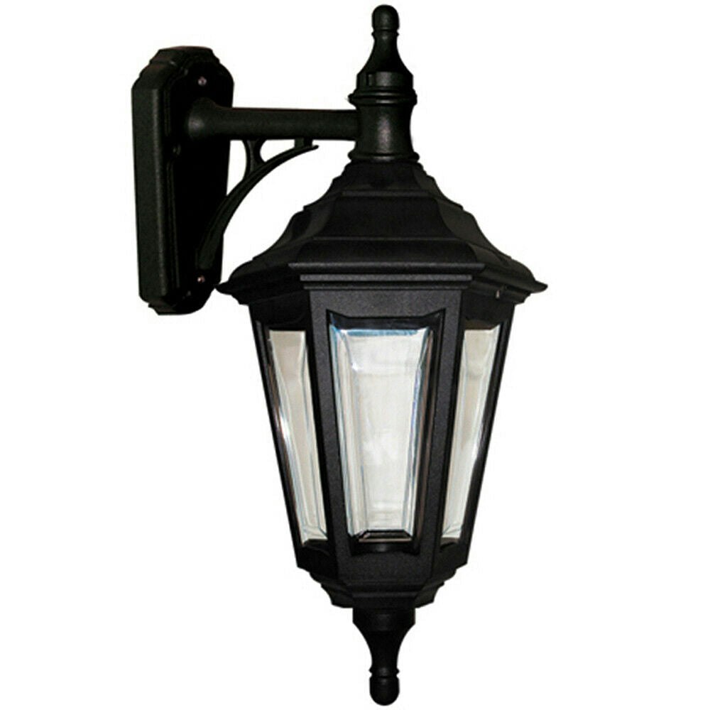 Rackhams Light/Black Outdoor Ip44 Wall Sconce Led E27 100W Bulb External D01589