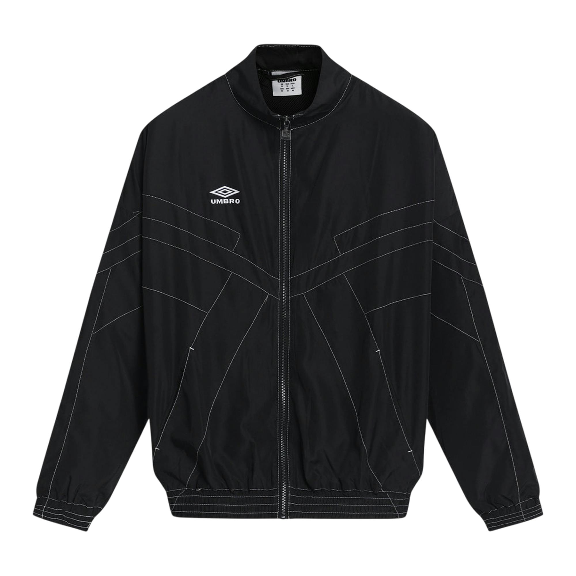Umbro Men's Black Relaxed Fit Track Jacket - L - 100% Polyester