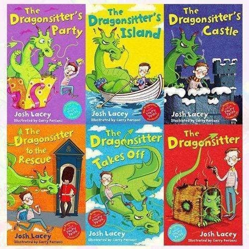 Andersen Press Josh Laceys 8 Book Set - The Dragonsitter Detective Trick Or Treat To The Rescue Party..