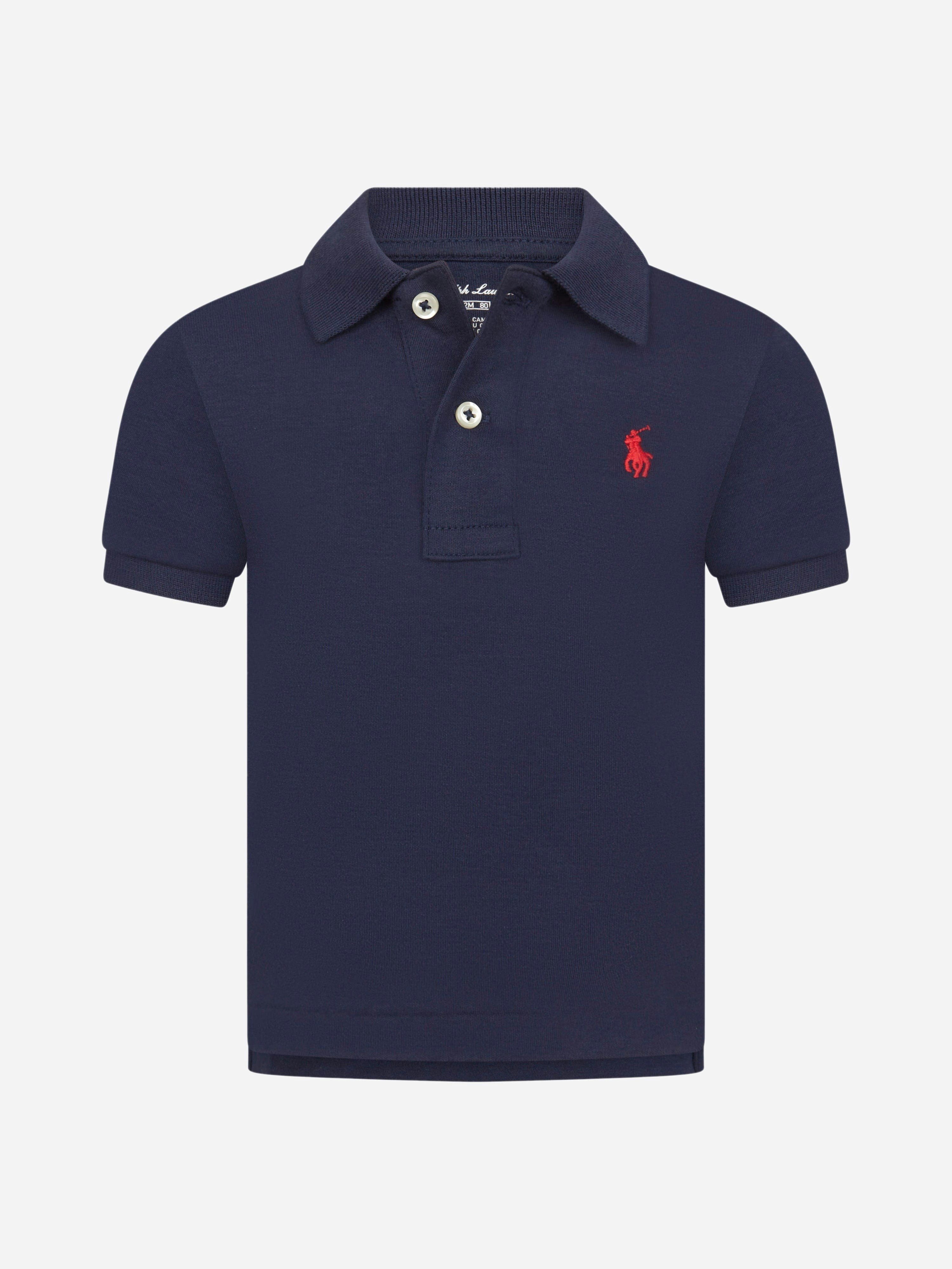 Ralph Lauren Kids Boys Blue Baby Logo Polo Shirt In Navy - 24 Mths