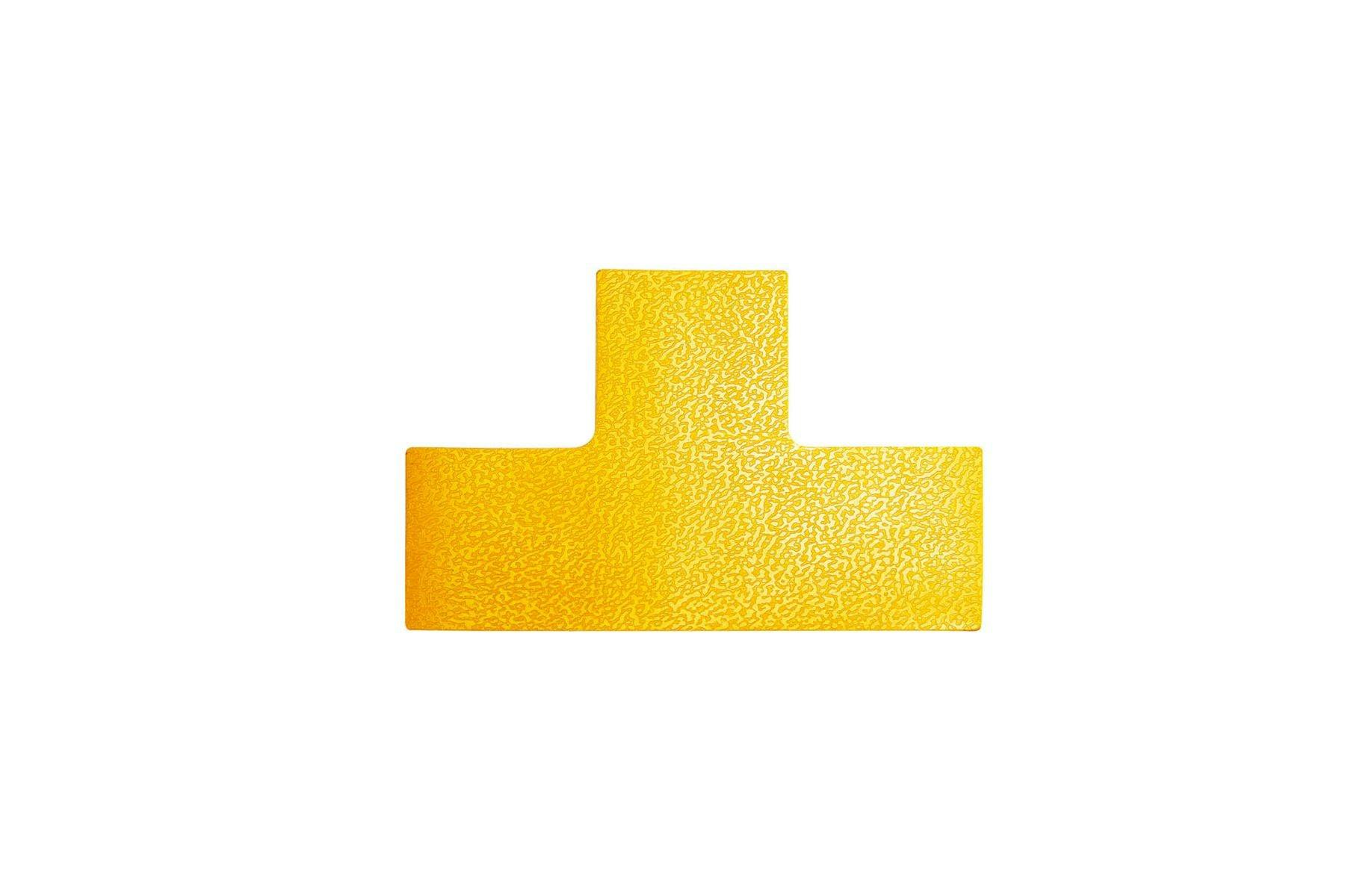 Rackhams Yellow Heavy Duty Adhesive Floor Marking T Shape Corner | 10 Pack |