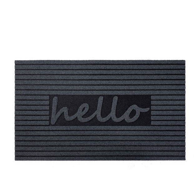 Nicoman Dark/Grey Eco-Friendly "Hello" Door Mat