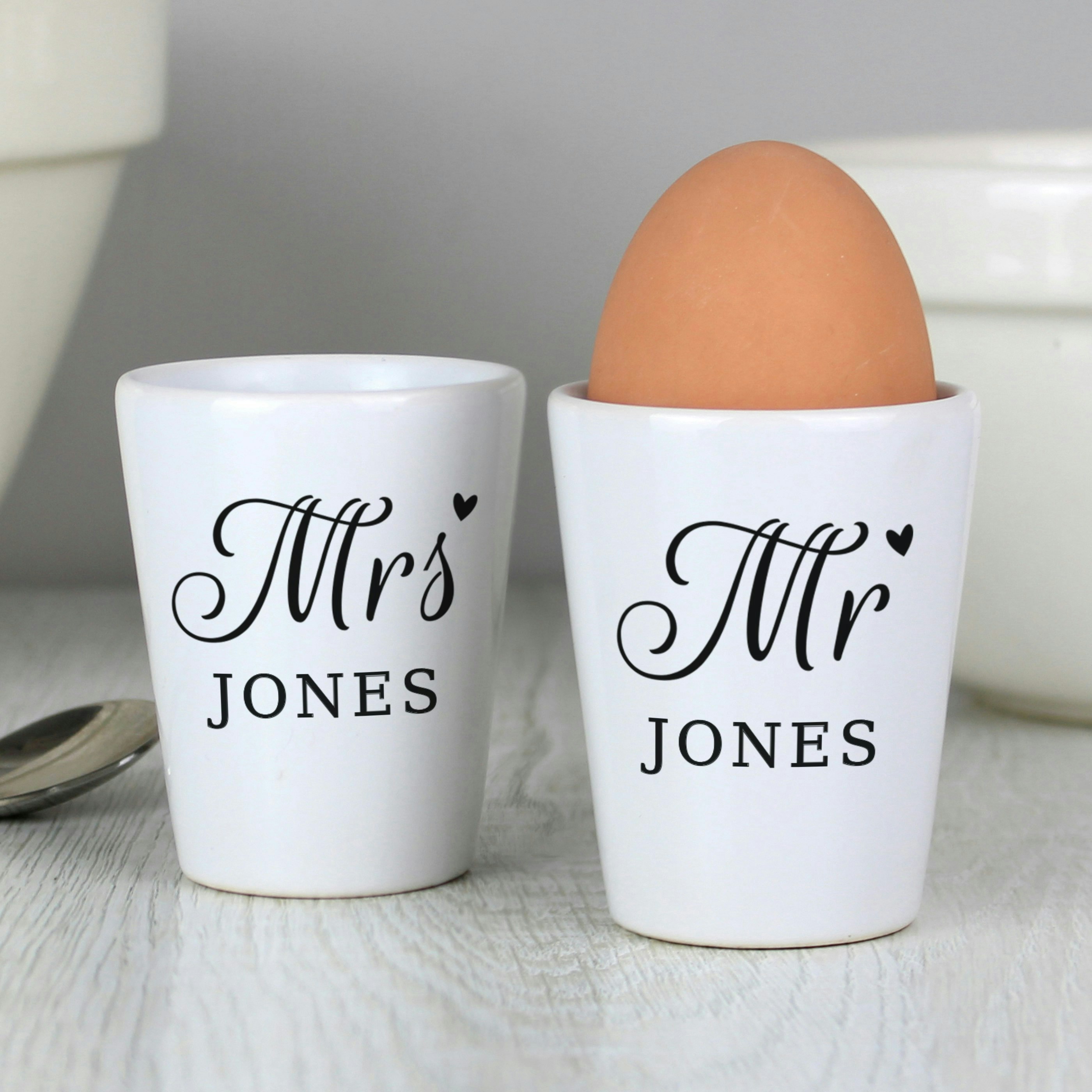 Rackhams Personalised Mr & Mrs Egg Cups