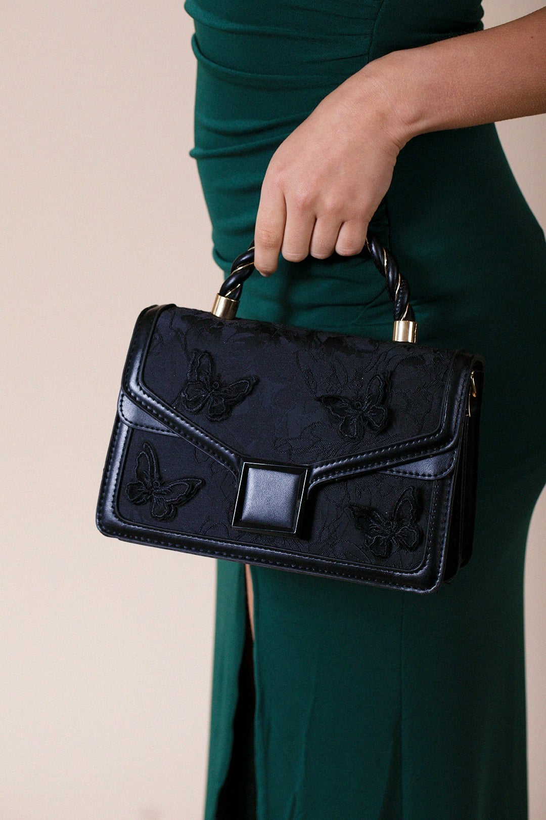 Svnx Women's Black Butterfly Grab Bag In - Image 5