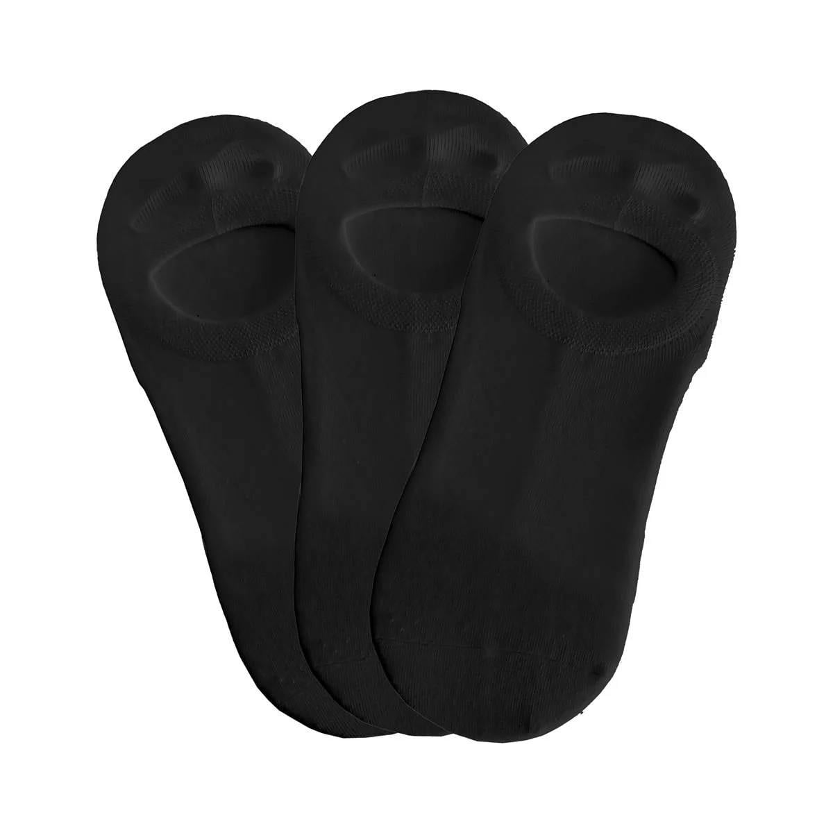 Superga Unisex Black Adult Invisible Socks (Pack Of 3) - 2.5 Uk-6.5 Uk - 65% Polyester/35% Cotton