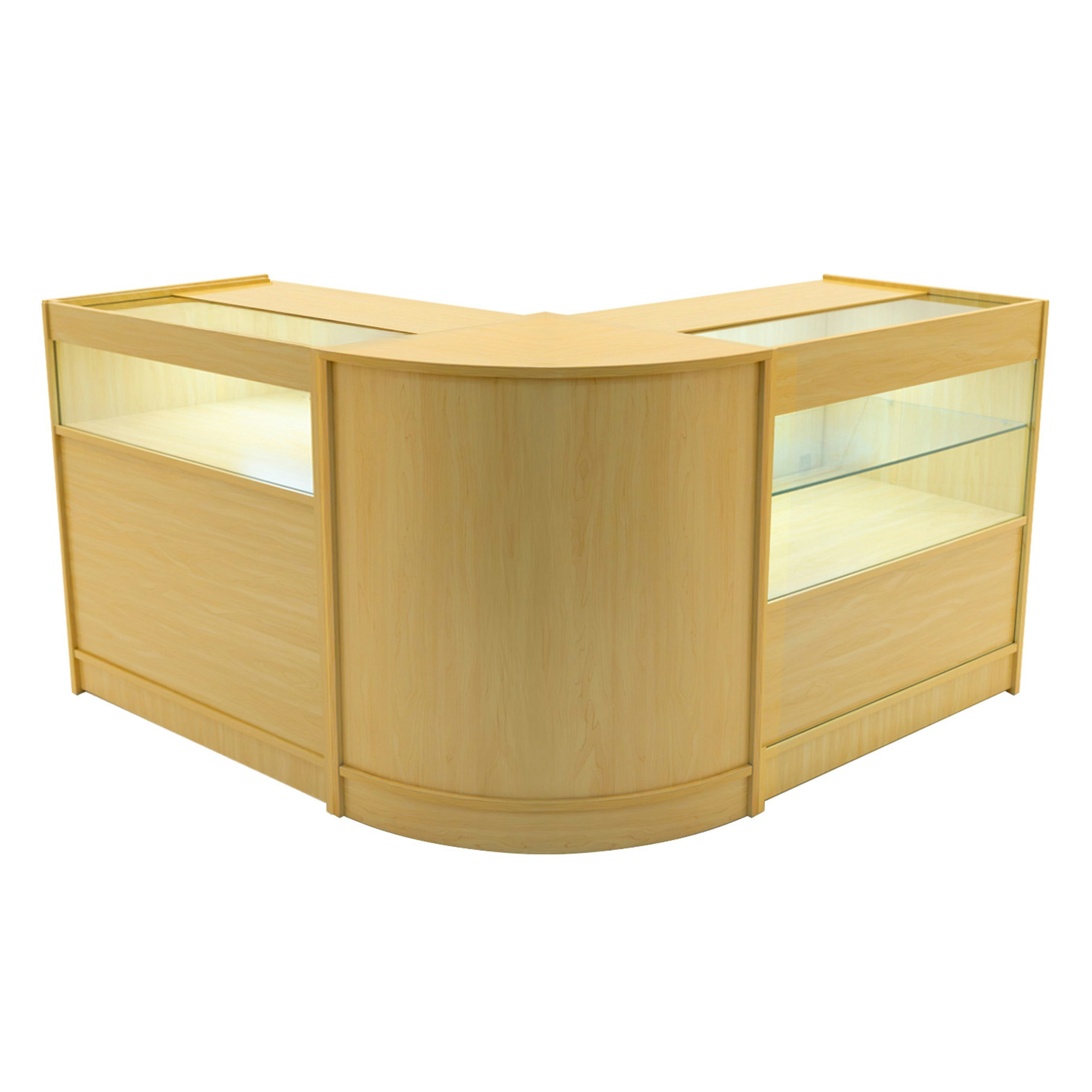 Rackhams White Adonis Led Shop Counter Set B900, C900 & Cm60 - Maple