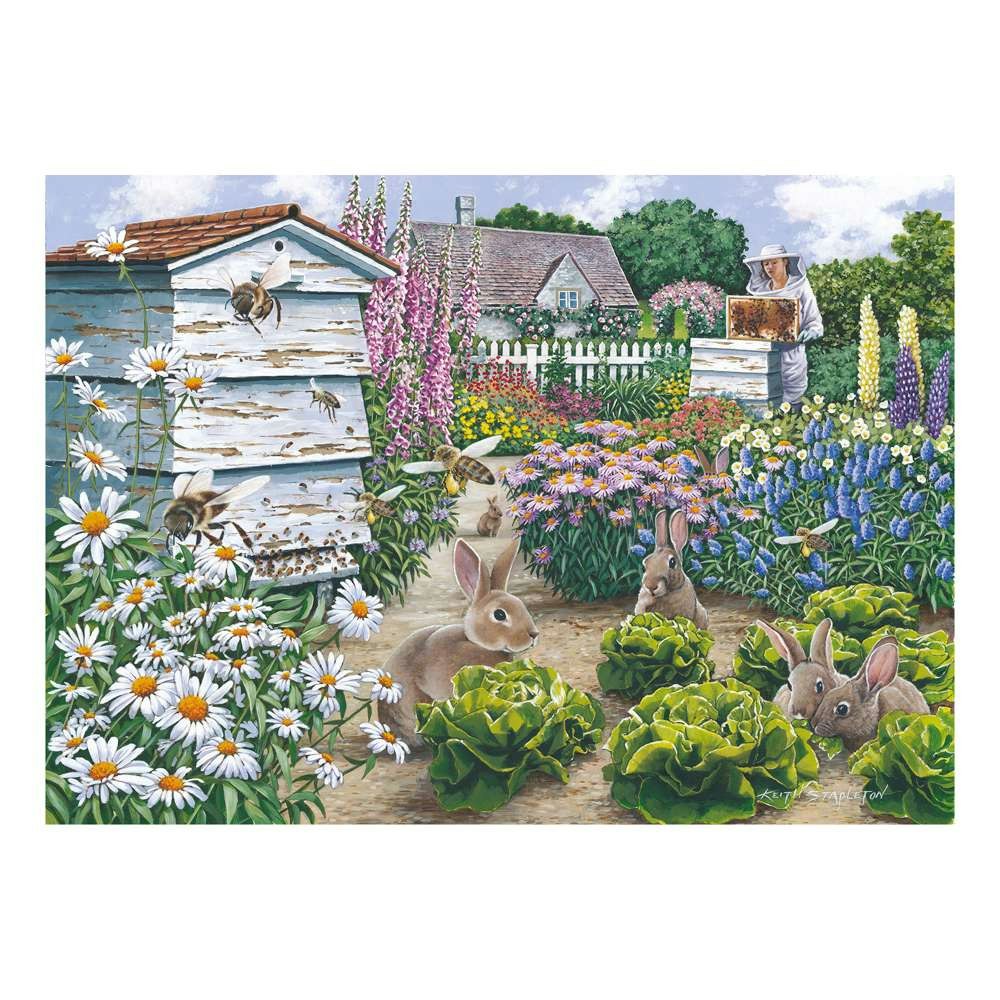 The House Of Puzzles Honey Bunnies 500 Piece Jigsaw Puzzle