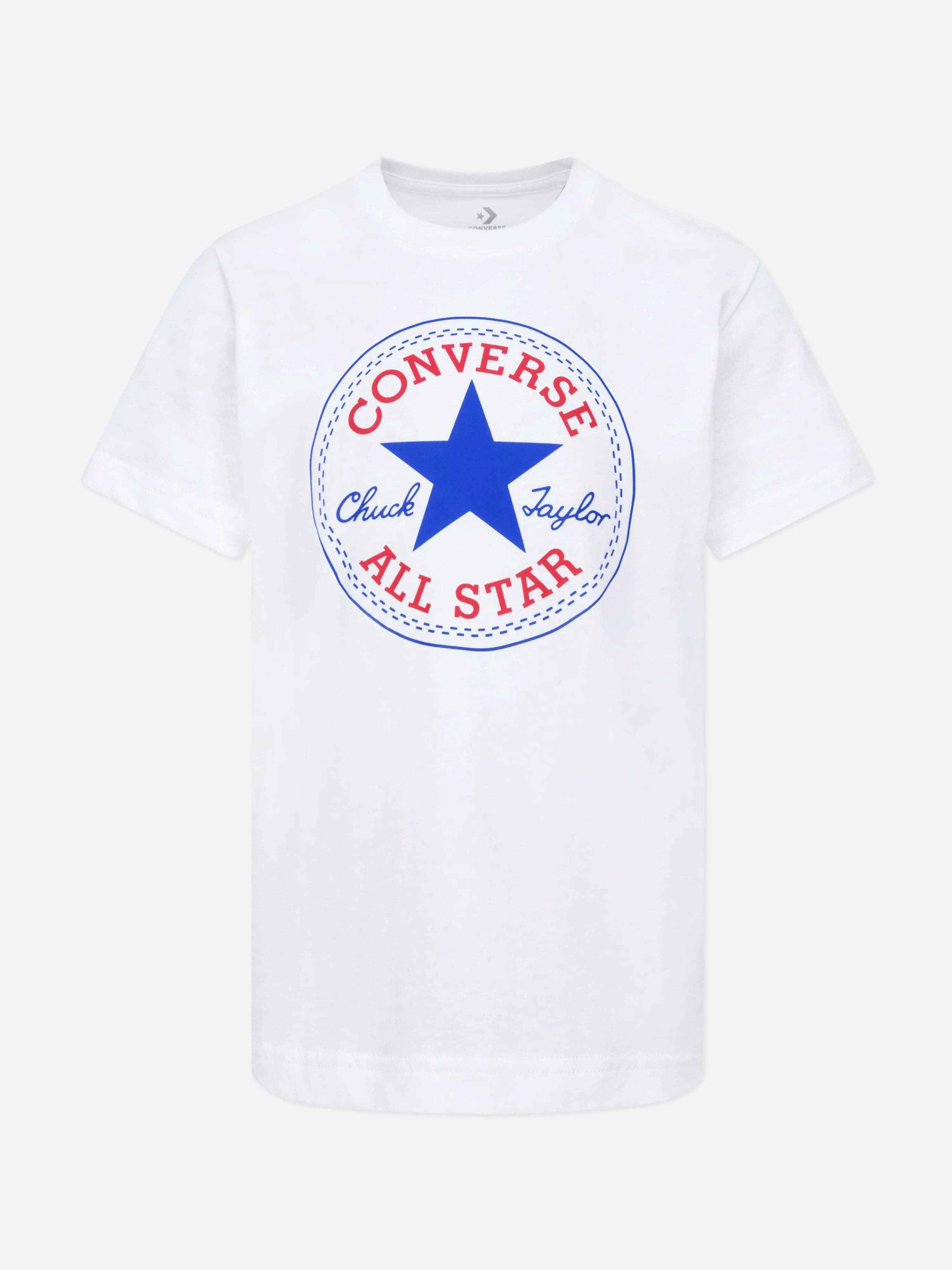 Converse Boys White Chuck Patch T-Shirt In - 8 - 10 Yrs
