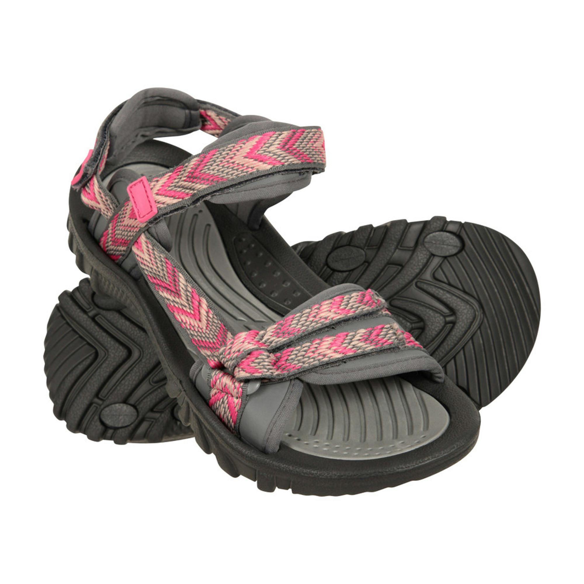 Mountain Warehouse Women's Dark/Pink / Cyprus Chevron Sandals - 7 Uk - 70% Mircofibre/20% Rubber/10% Neoprene