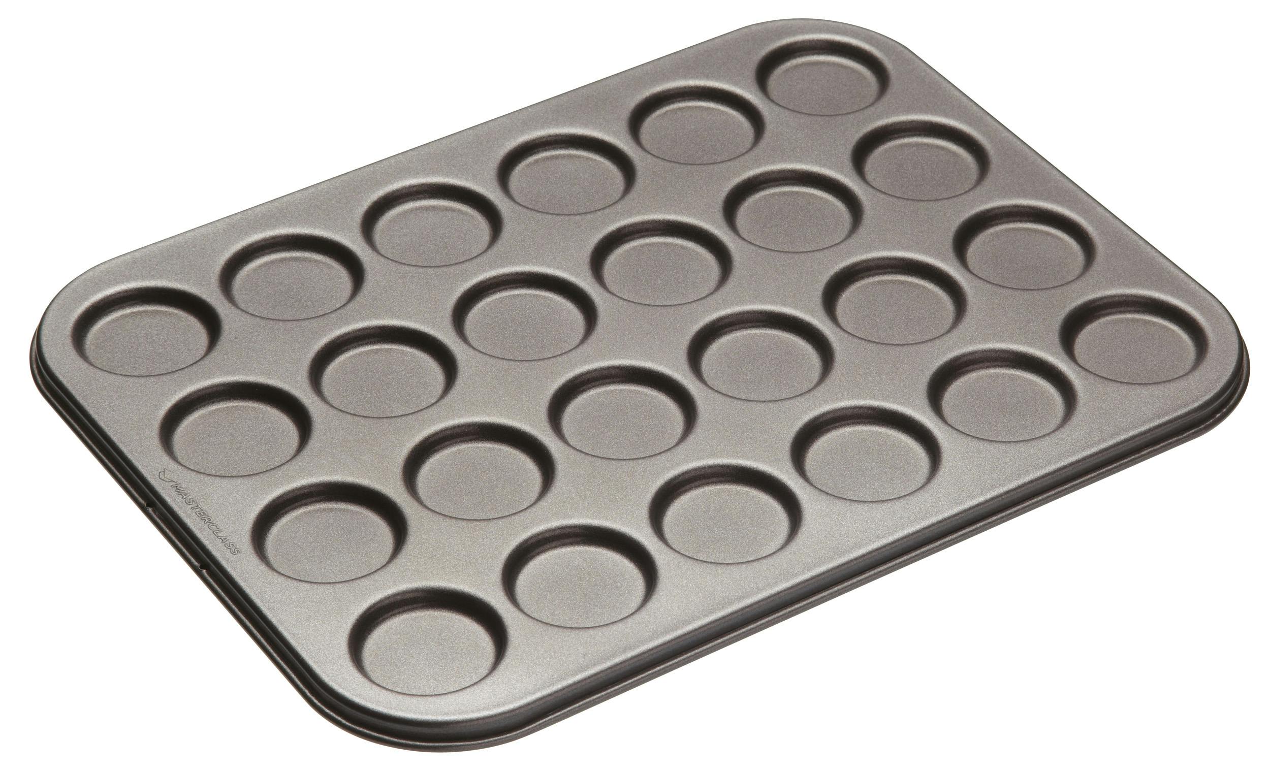 Rackhams Grey Non-Stick 24 Hole Whoopie Pie / Macaroon Pan - Steel - Baking Tray