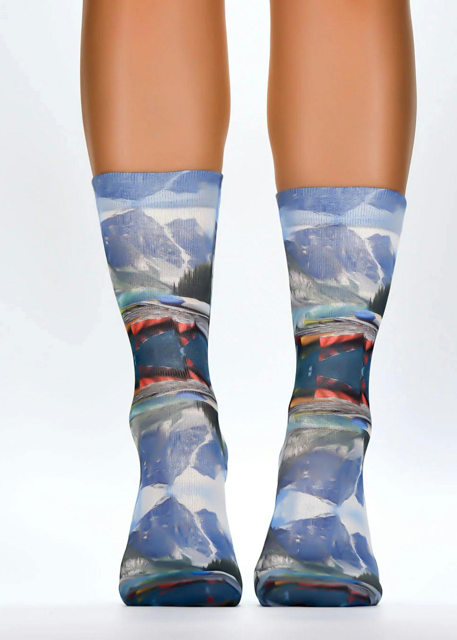 Jemsox Women's Mountains Ii Novelty Gift Socks