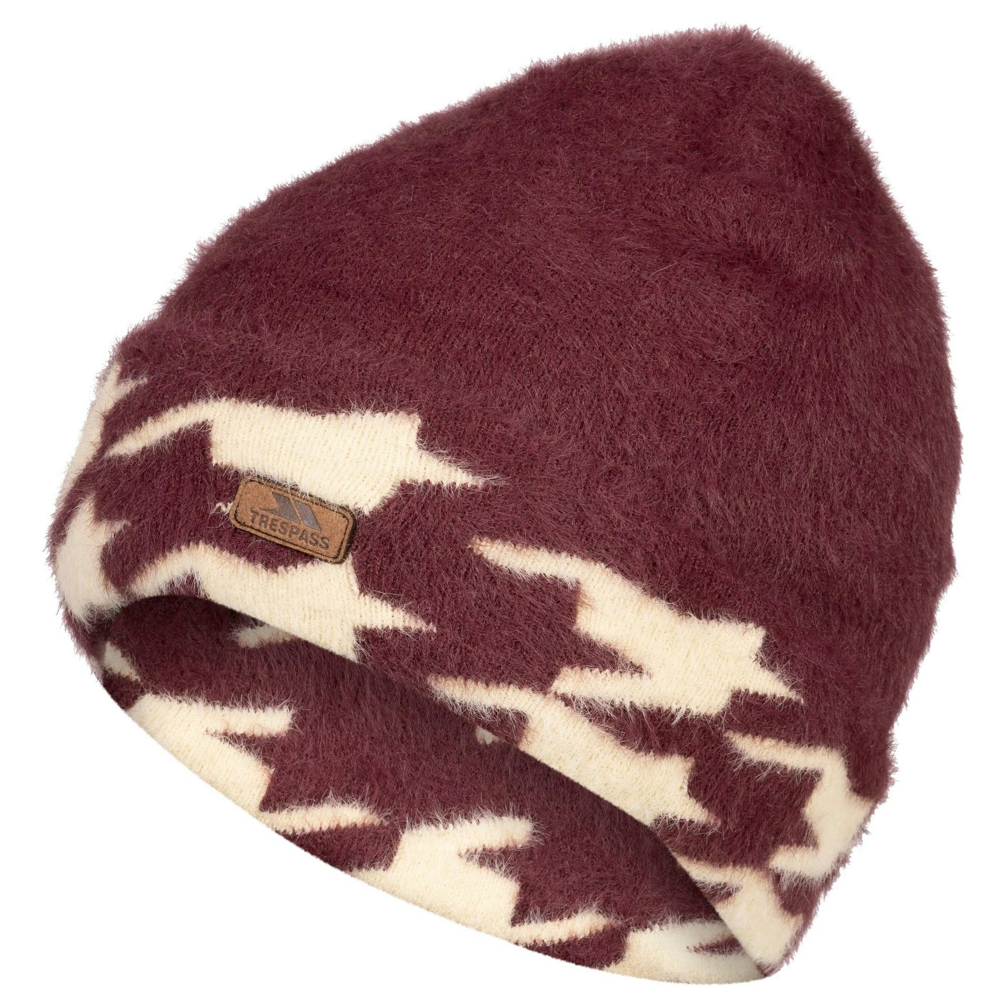Trespass Women's Toffy Reversible Beanie - Mulberry - Mulberry - One Size - 95% Polyamide/5% Elastane