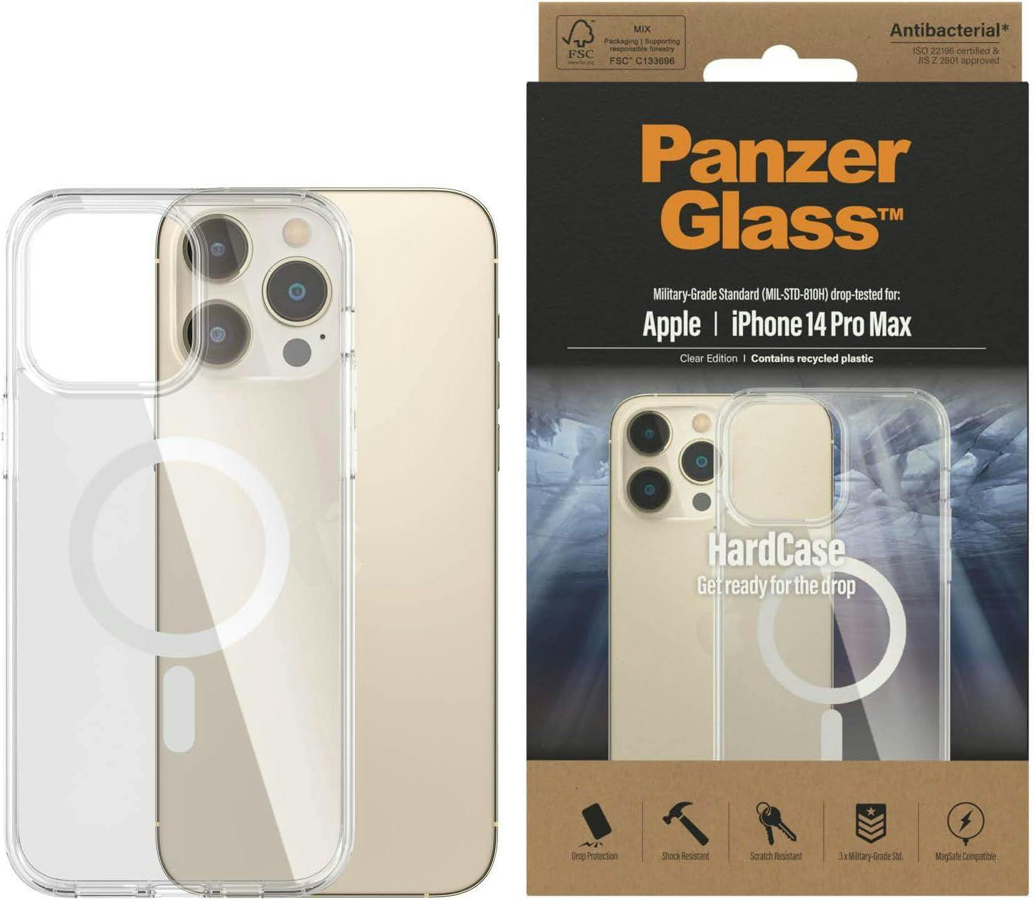 Panzerglass Panzer Glass Military Grade Standard Hard Case With Magsafe For Iphone 14 Pro Max 6.7" Clear - 0412