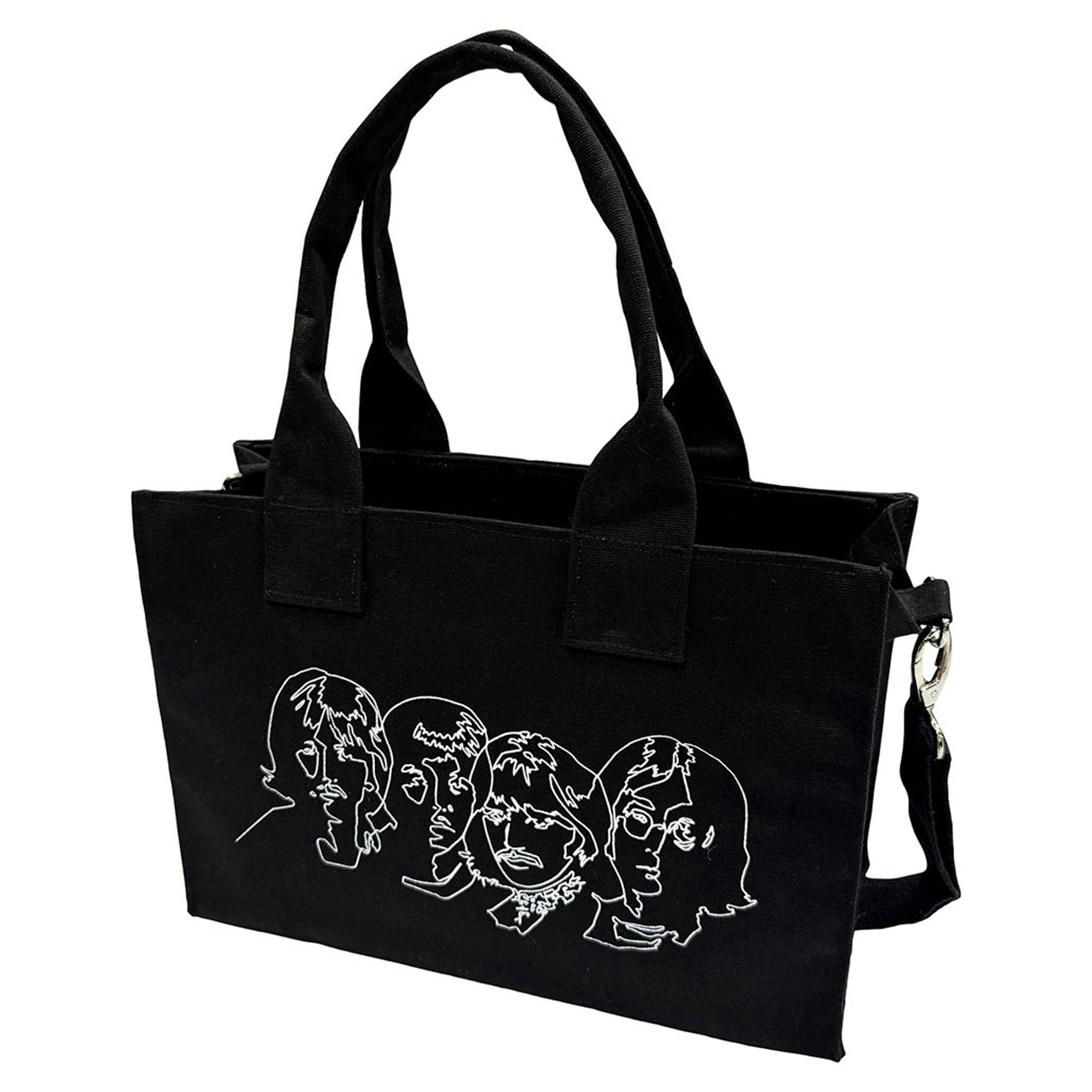 Paradiso Clothing White The Beatles Album Faces Apple Cotton Tote Bag
