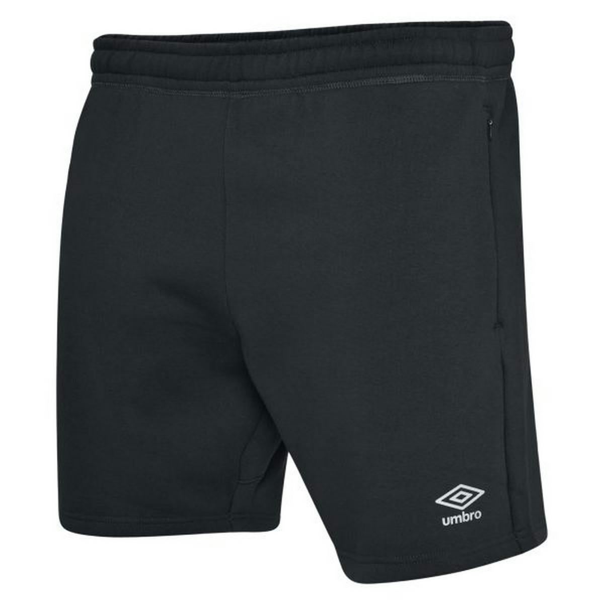 Umbro Black/White Kids Club Leisure Shorts - 11-12 Years - 70% Cotton/30% Elastane