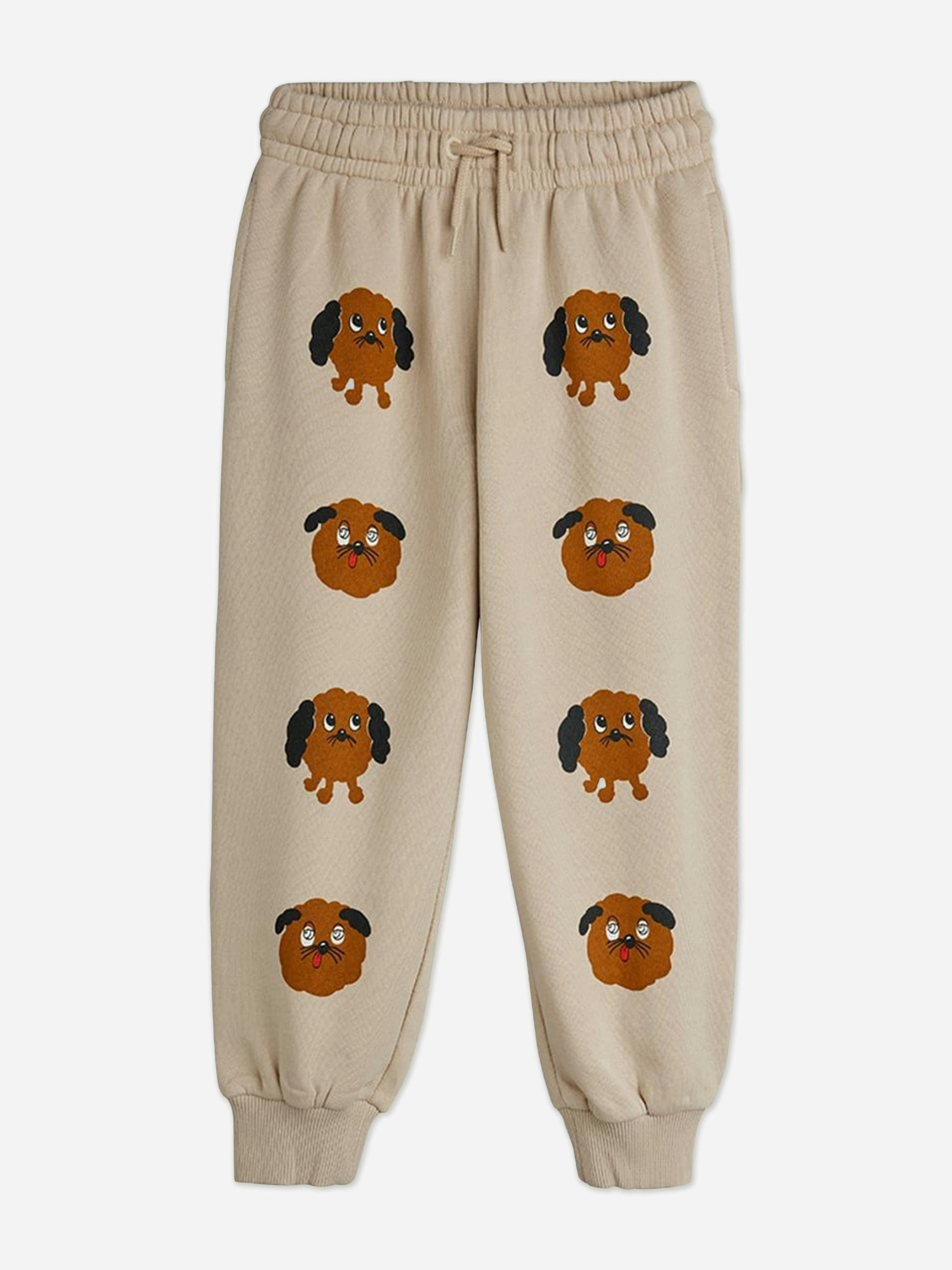 Mini Rodini Unisex Kids Beige Kids Doggies Joggers In - 116-122 Cm (5-7 Yrs)