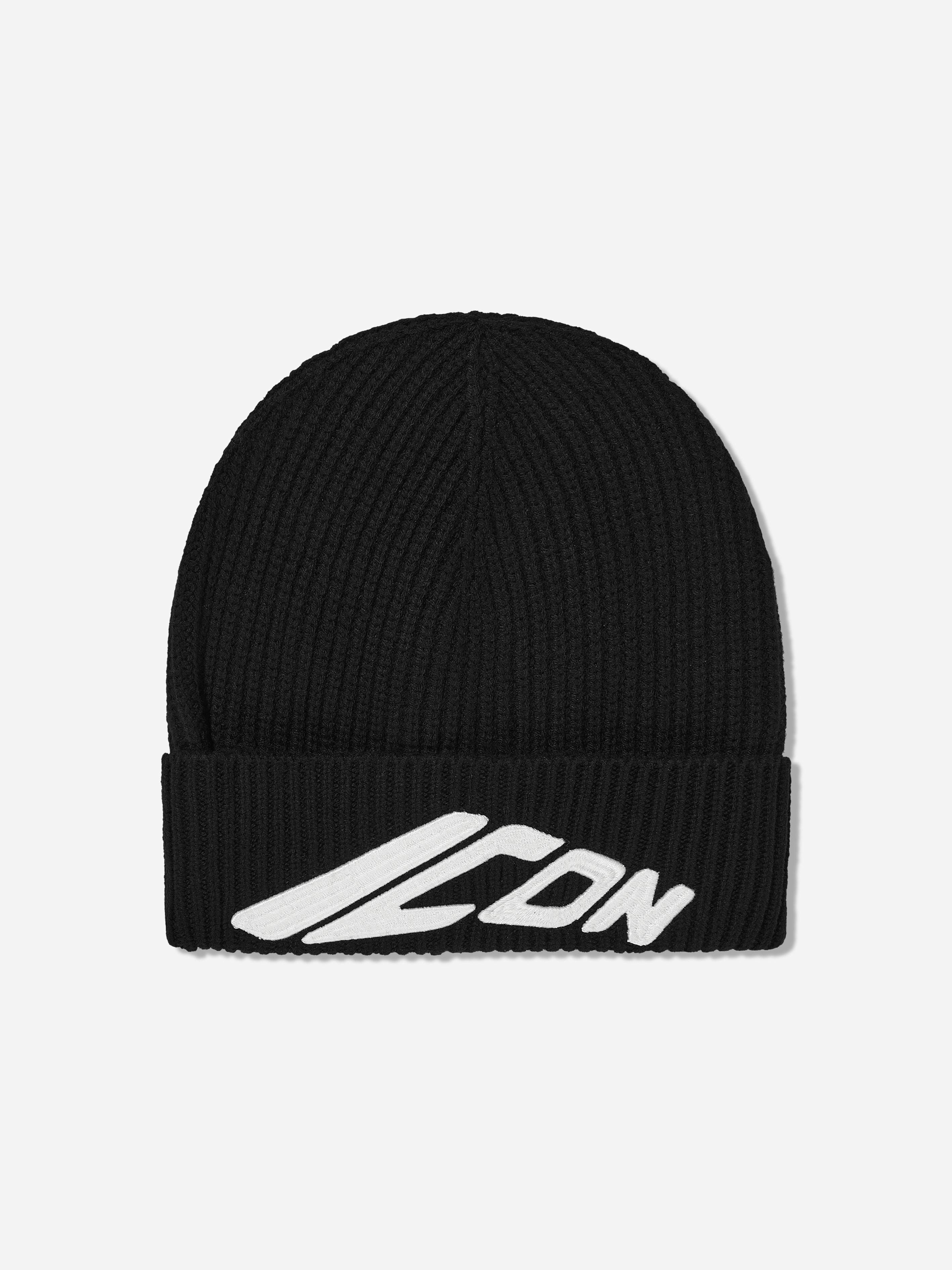 Dsquared2 Kids Boys Black Icon Beanie Hat In - 52 Cm