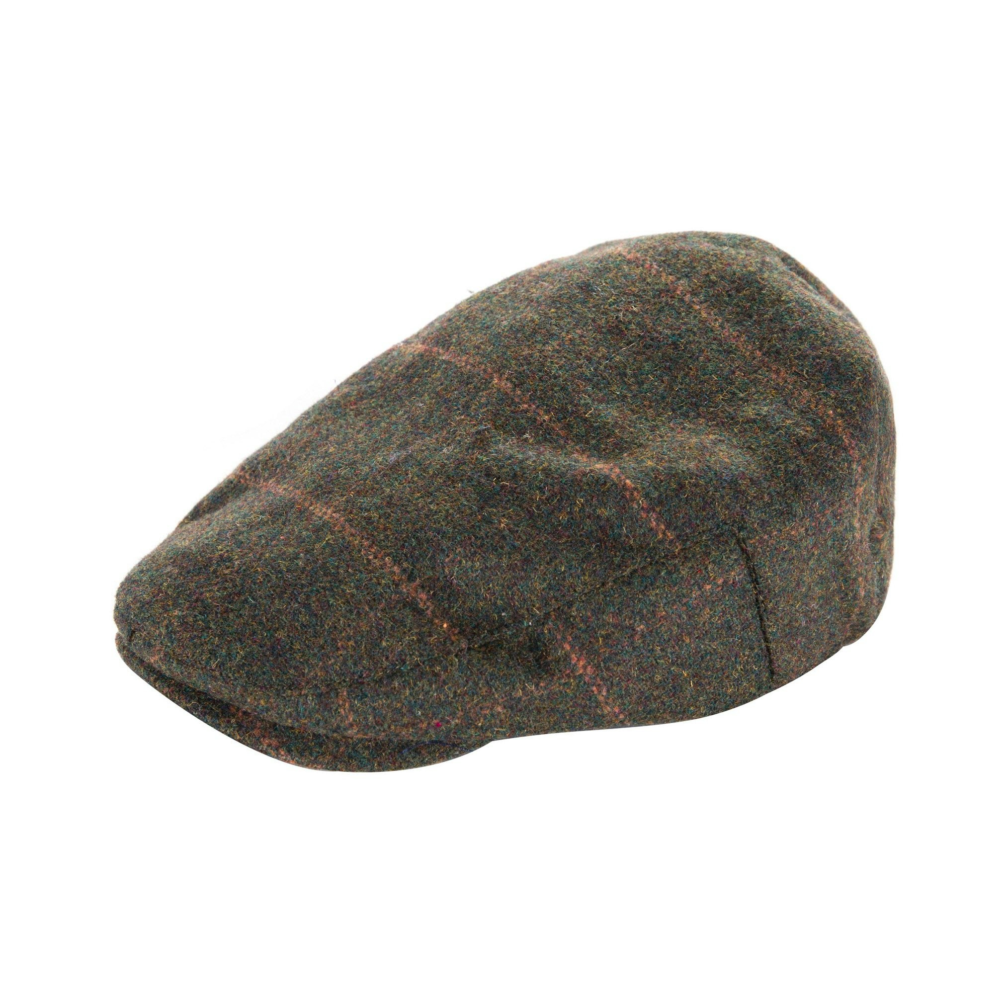 Heritage Traditions Green Arthur Tweed Kids Flat Cap - Age 3-4 Yrs - Box Check