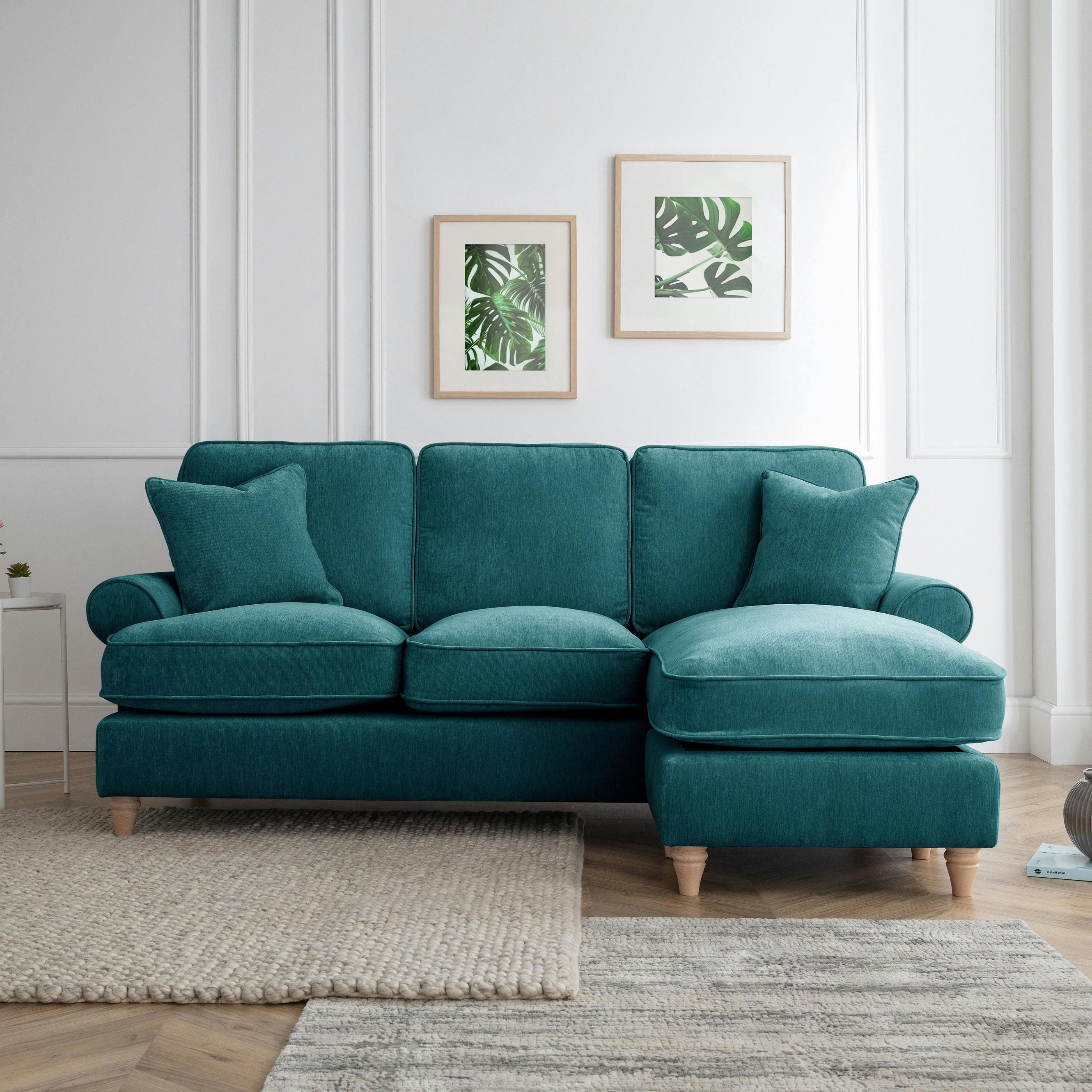 Rackhams The Bromfield Right Hand Chaise Sofa - Emerald