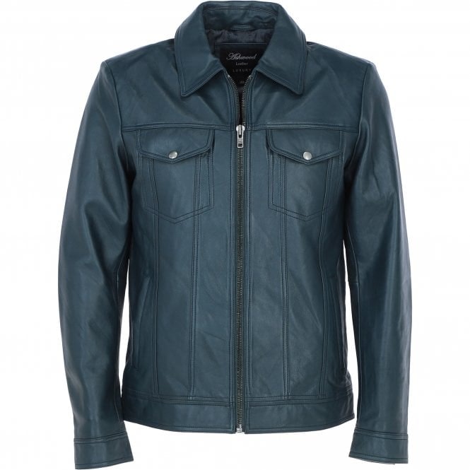 Ashwood Leather Bomber Jacket: 1896 | Becks - 2XL - Leather - Navy