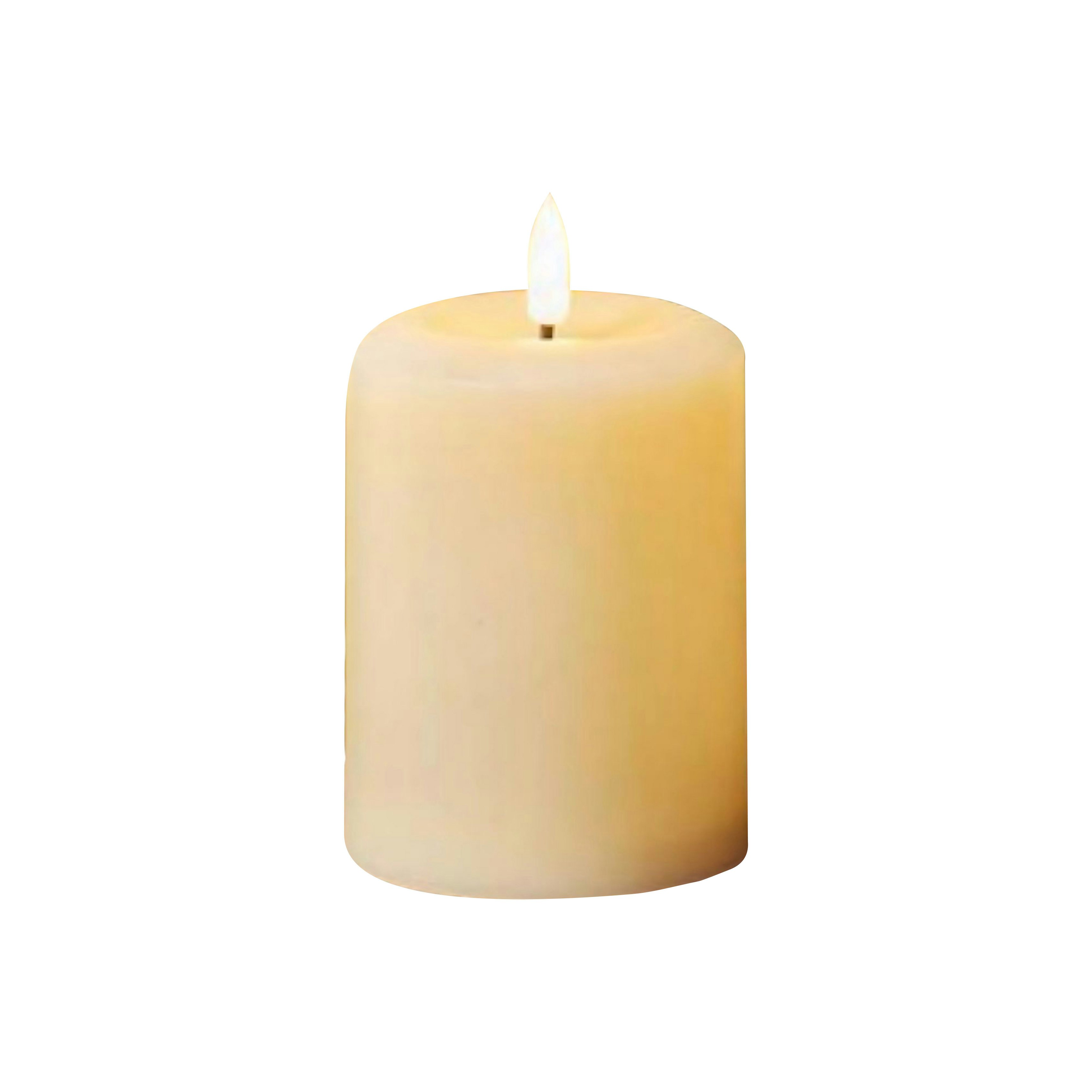 Rackhams Cream 18Cm Battery Operated Flickering Flameless Led Pillar Candle