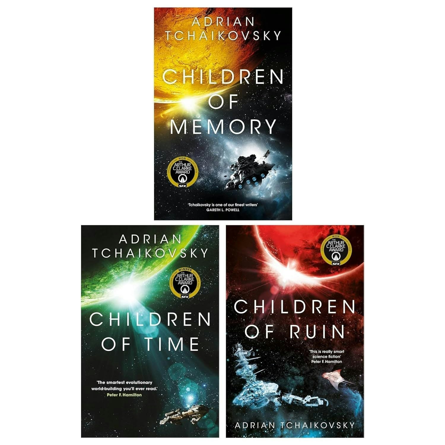Pan Macmillan Children Of Time Series 3 Books Collection Set (Children Of Time, Children Of Ruin & Children Of Memory)