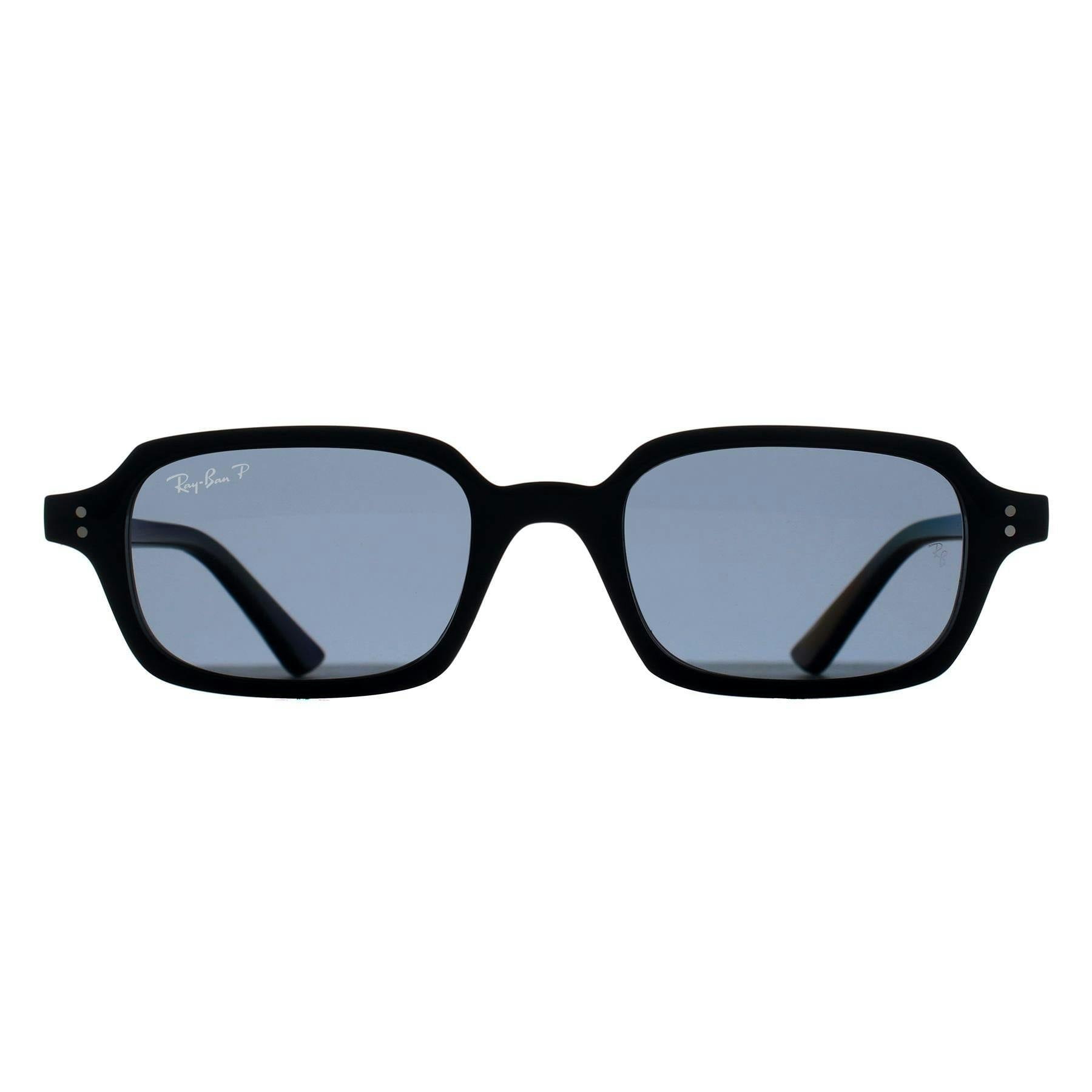 Ray-Ban Unisex Black Rectangle Dark Grey Polarized Rb4455 Zuri - Image 8