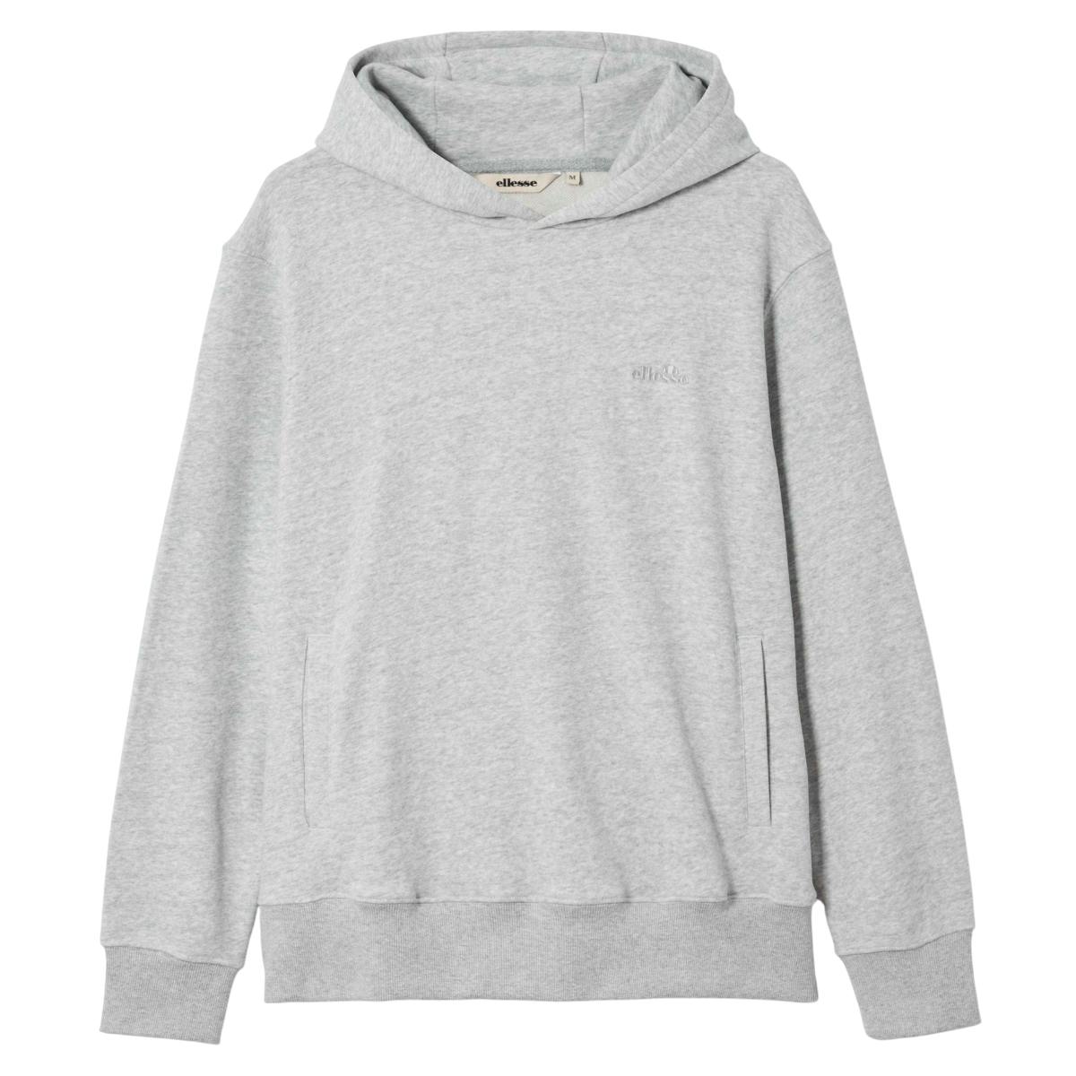 Ellesse Men's Light/Grey Madone Hoodie - Marl - S - Marl - 85% Cotton/15% Polyester