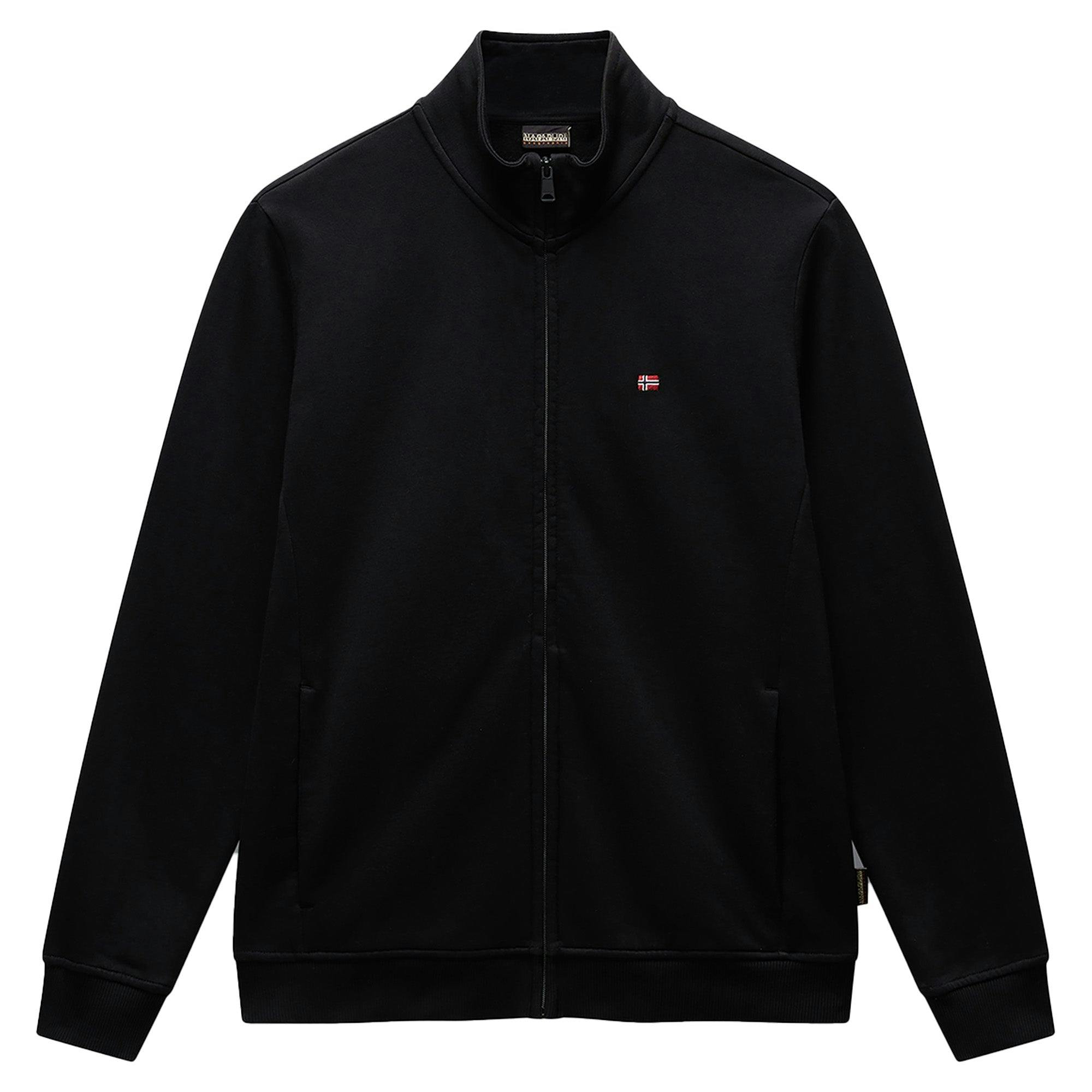 Napapijri Men's Balis Zip Sweat - Black - Size Medium - Cotton Blend Fleece - Image 4