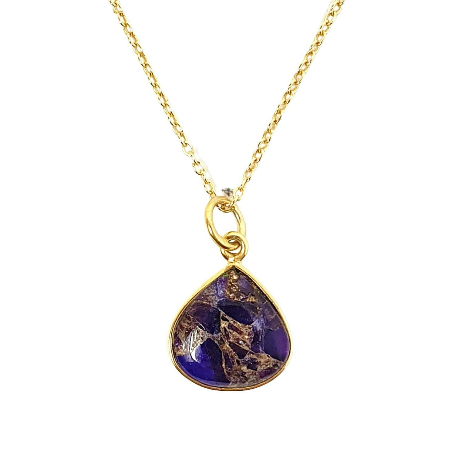 Harfi Gold 18Ct Vermeil Plated Amethyst Necklace