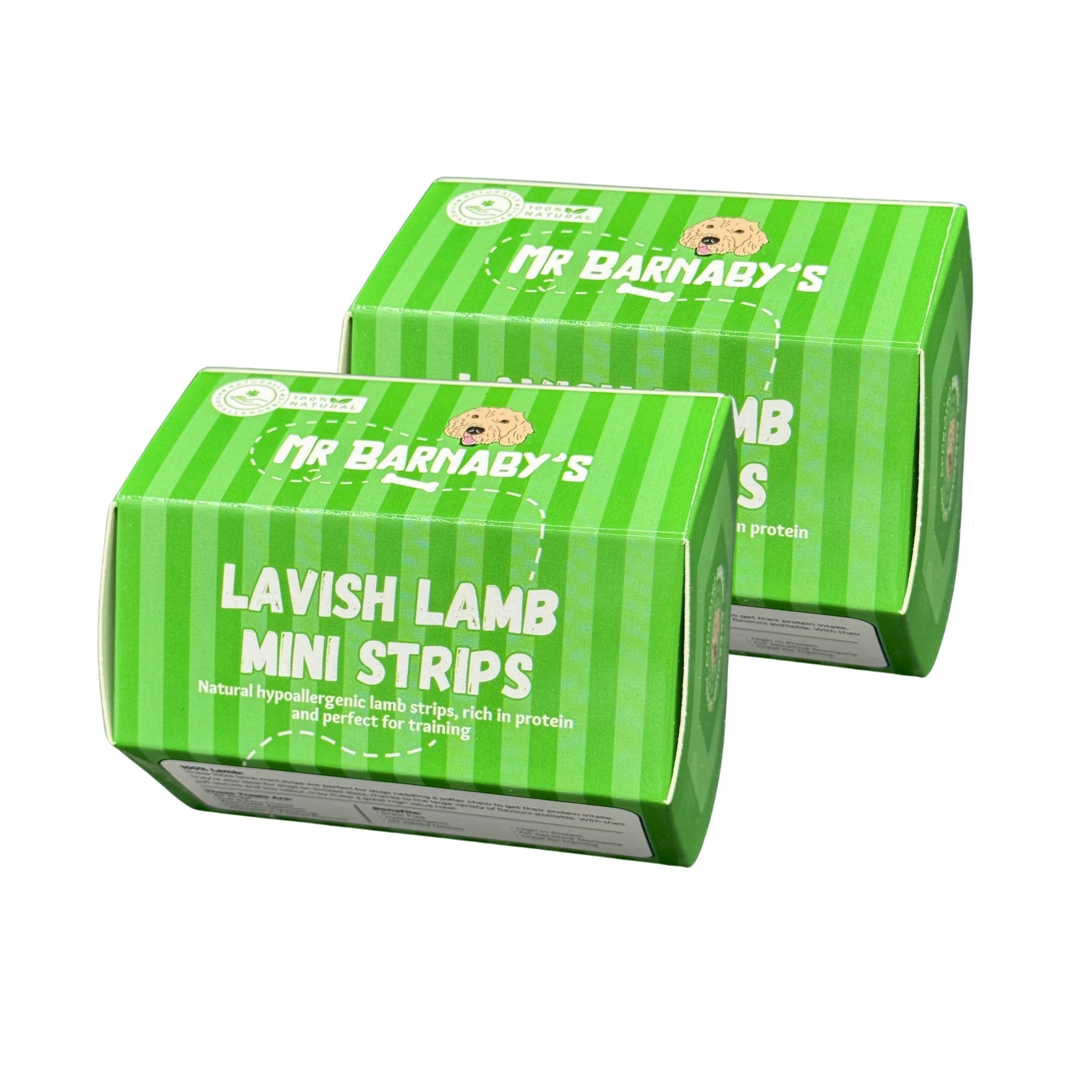 Mr Barnaby’s Grain Mr Barnaby's Lavish Lamb Mini Strips Dog Treats (Pack Of 2) - 2 Pack Of Size 2