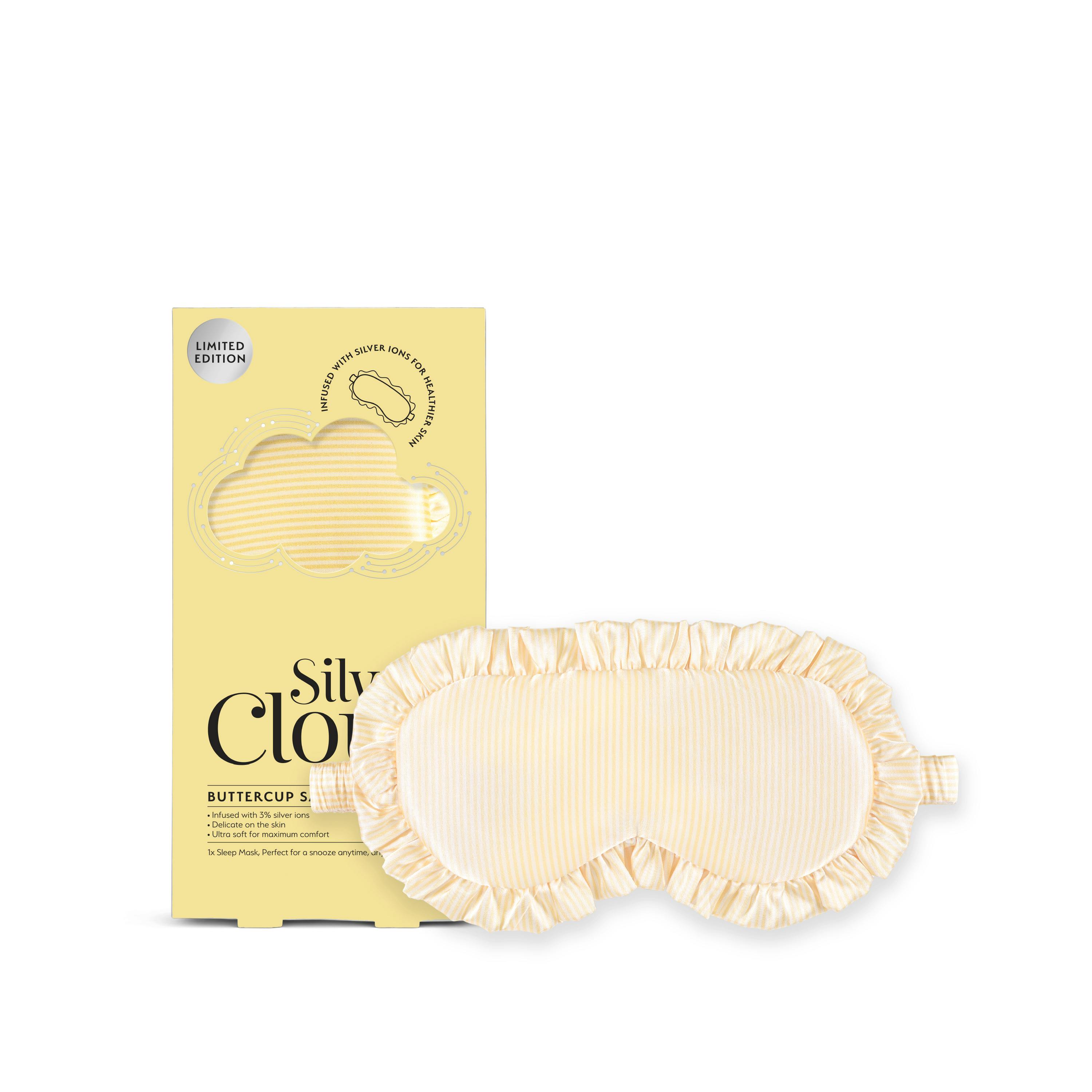 Silver Cloud Beauty Cloud Satin Frilly Sleep Mask - Buttercup Collection