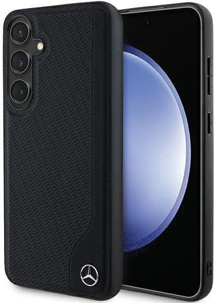 Mercedes Black Benz Debossed Line With Magsafe Star Logo Case For Samsung Galaxy S24 6.2" - Mehms24s23rbgvk