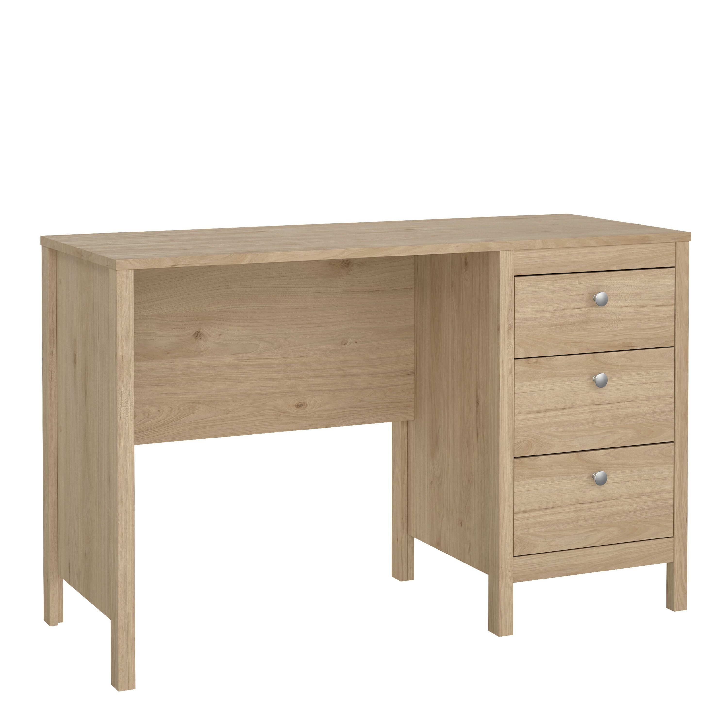 Furniture To Go Madrid Desk 3 Drawers In Jackson Hickory Oak - Jackson Hickory Oak - 48 - 76.5
