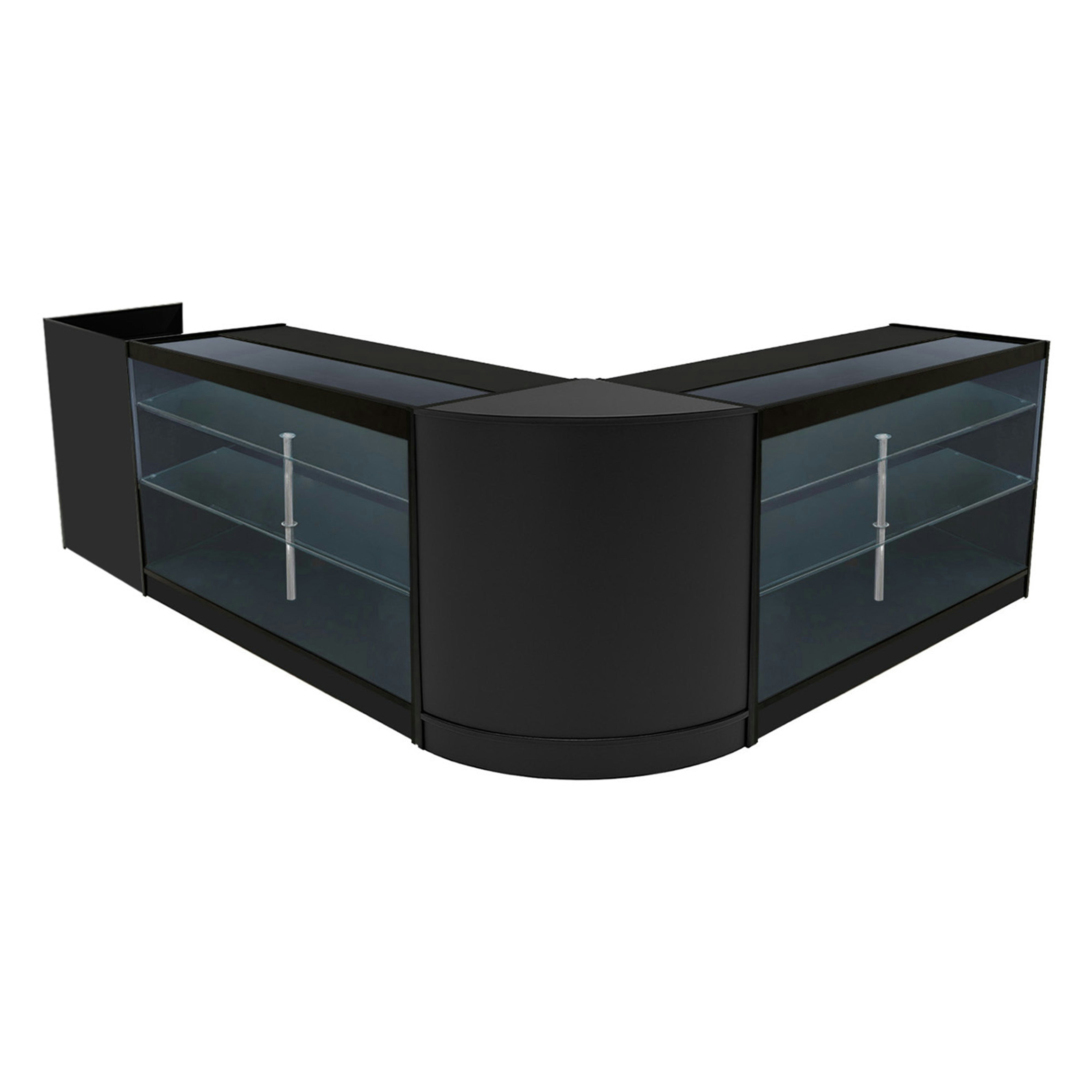 Rackhams Black Aries Led Shop Counter Set Cm60, Tb60 & 2 X K1500