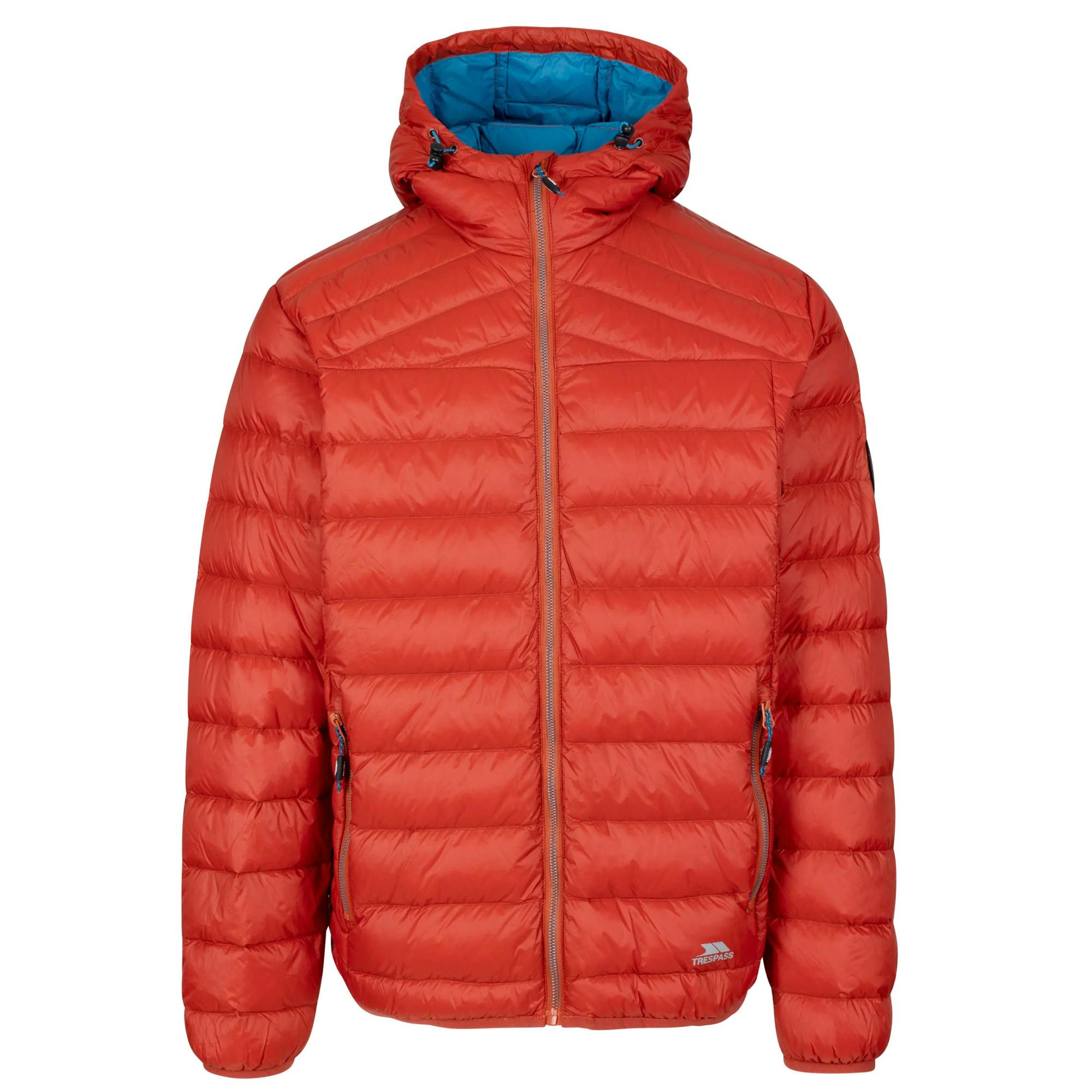 Trespass Men's Whitman Ii Down Packaway Jacket - Salsa - M - Salsa - 50% Polyamide/40% Down/10% Feather